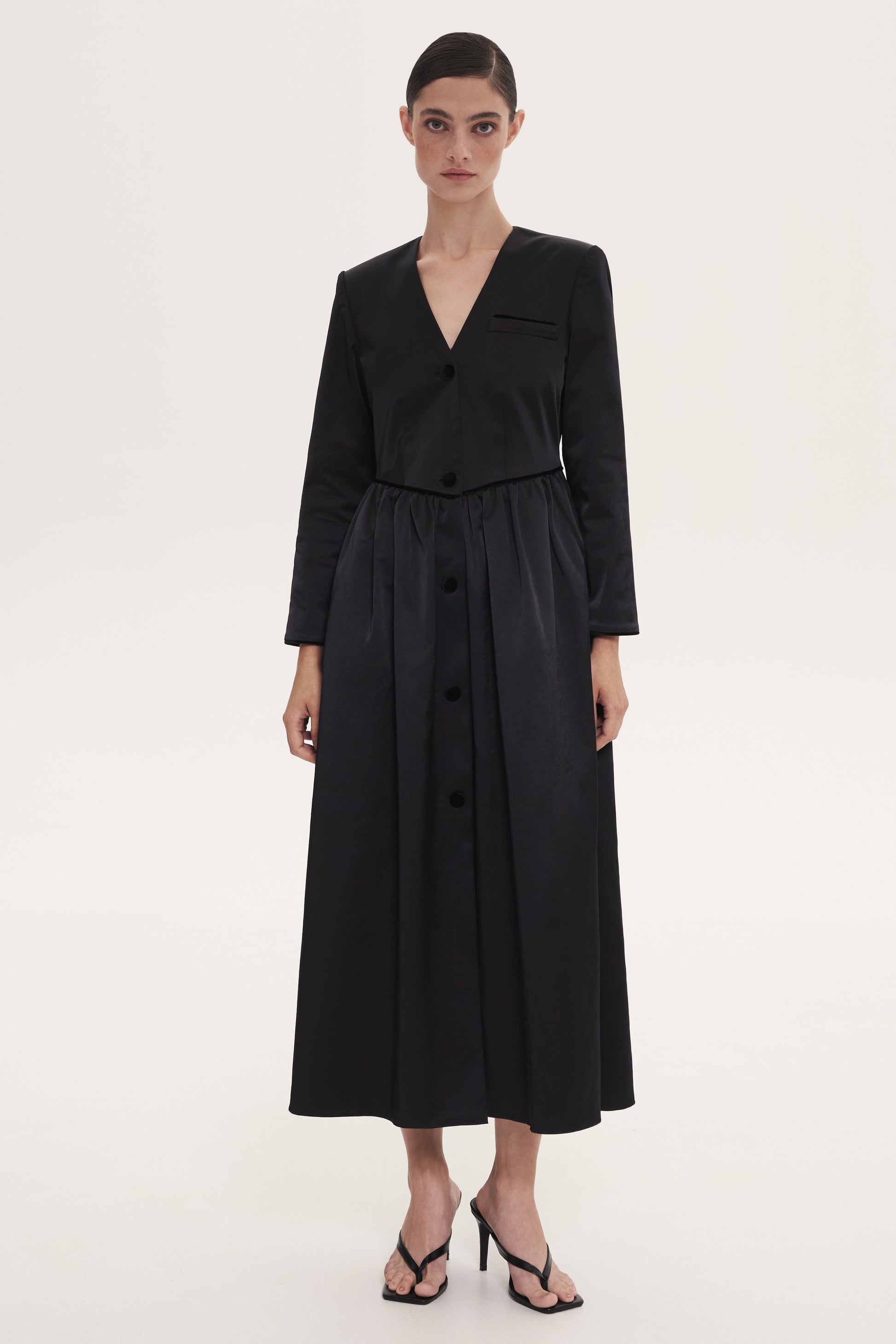 Black Atlas Dress