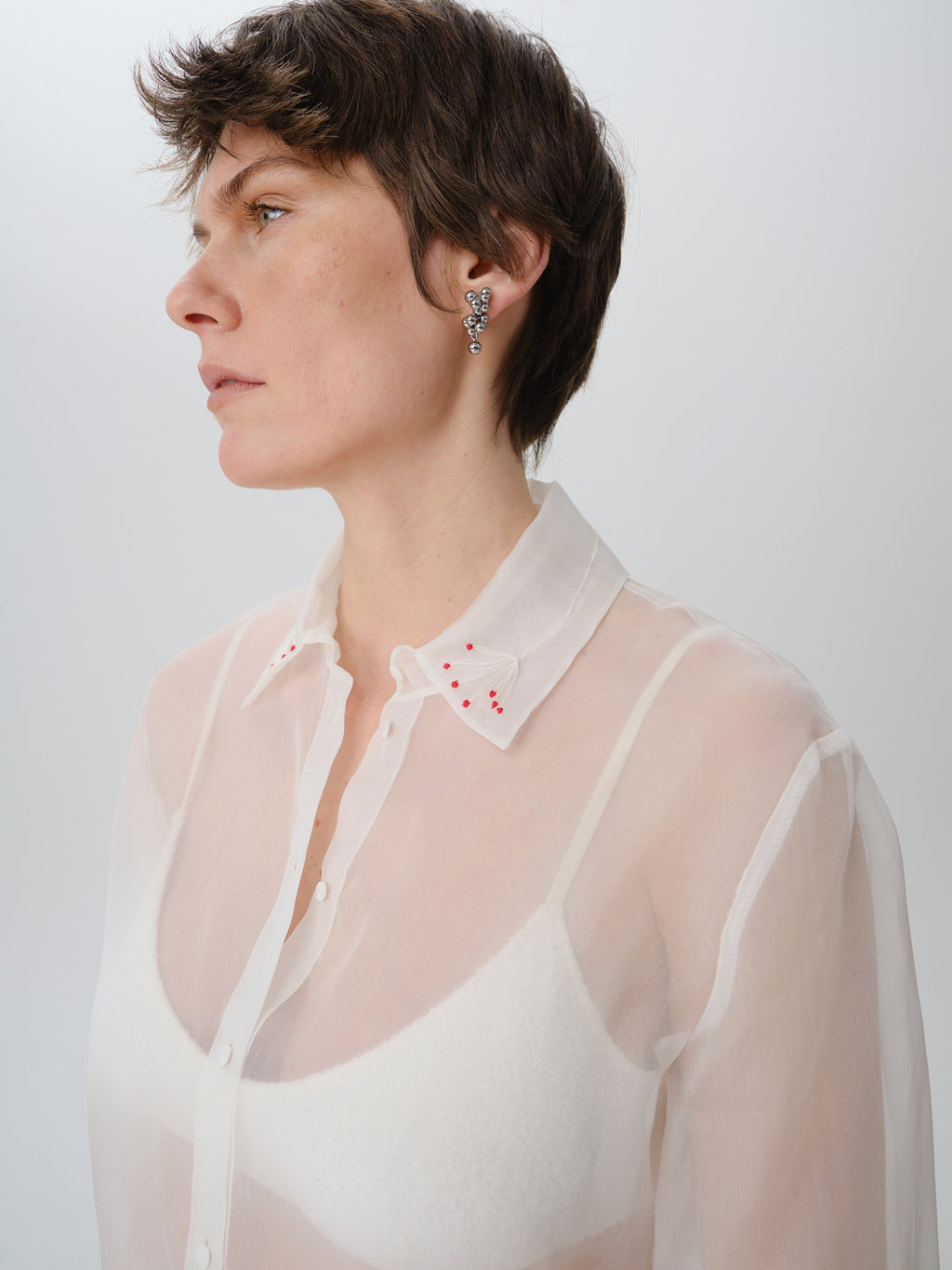 Silk Shirt “Red Trace”
