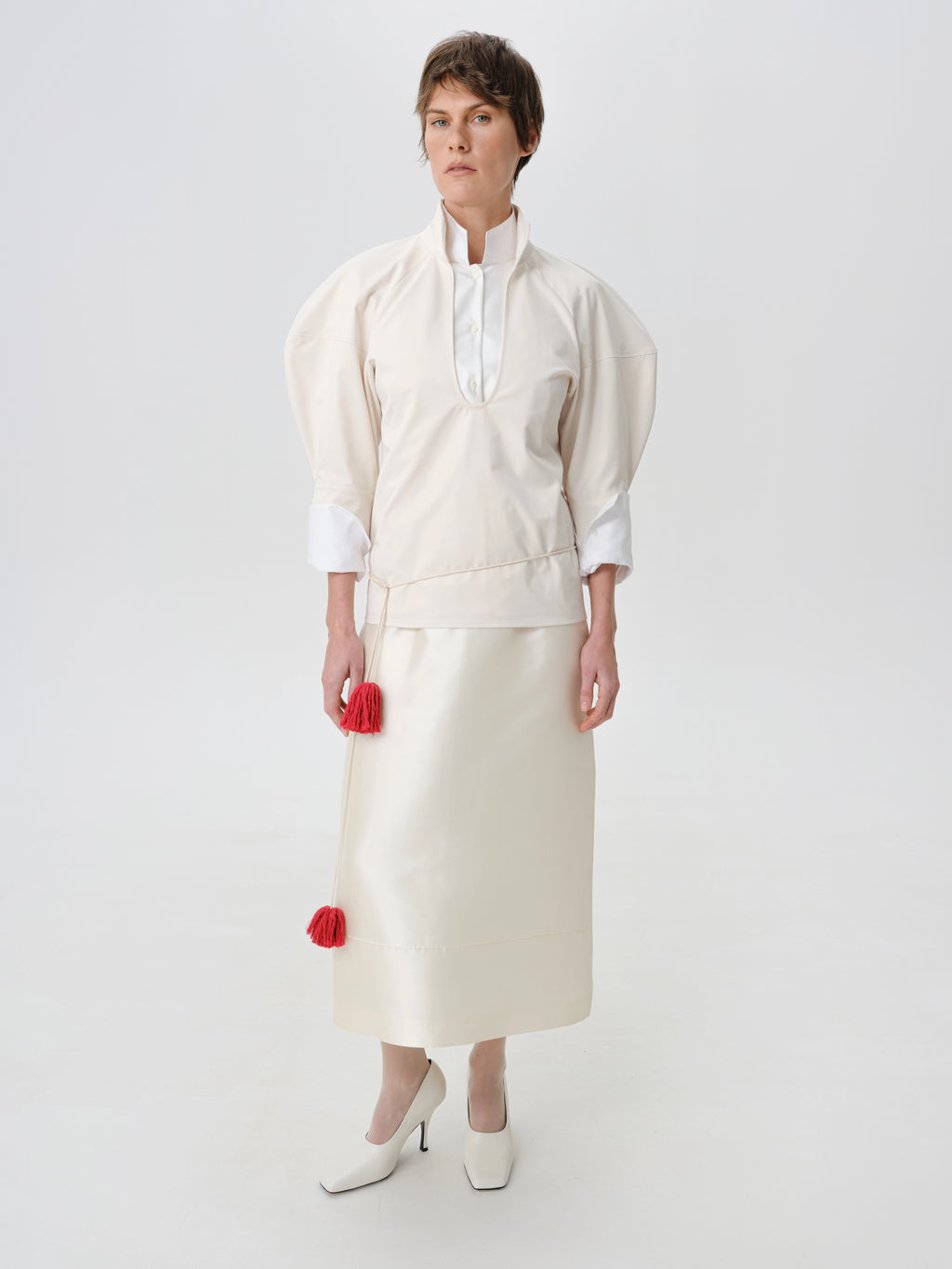 Grey-Beige Shirt “Structure”
