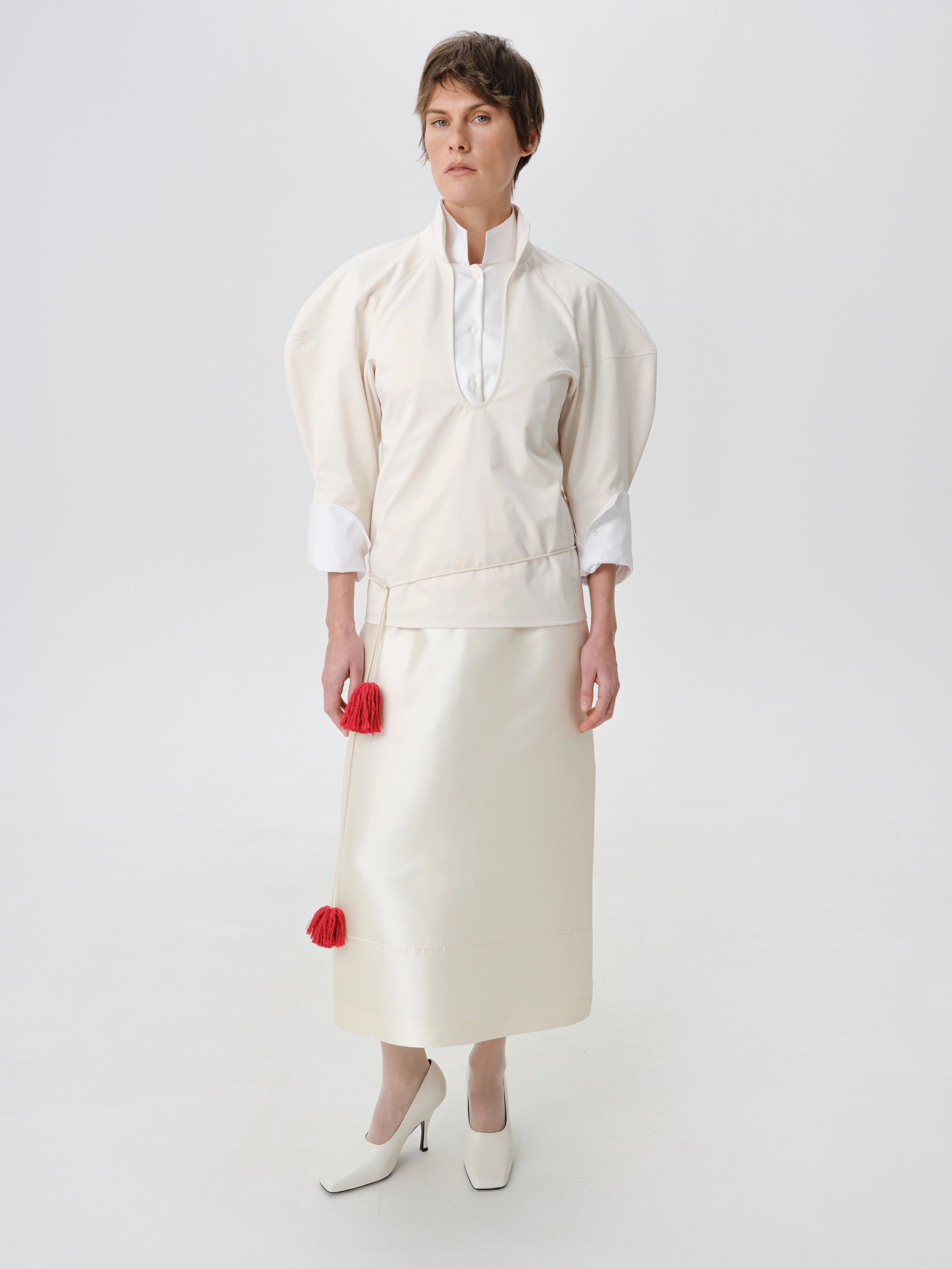 Grey-Beige Shirt “Structure”