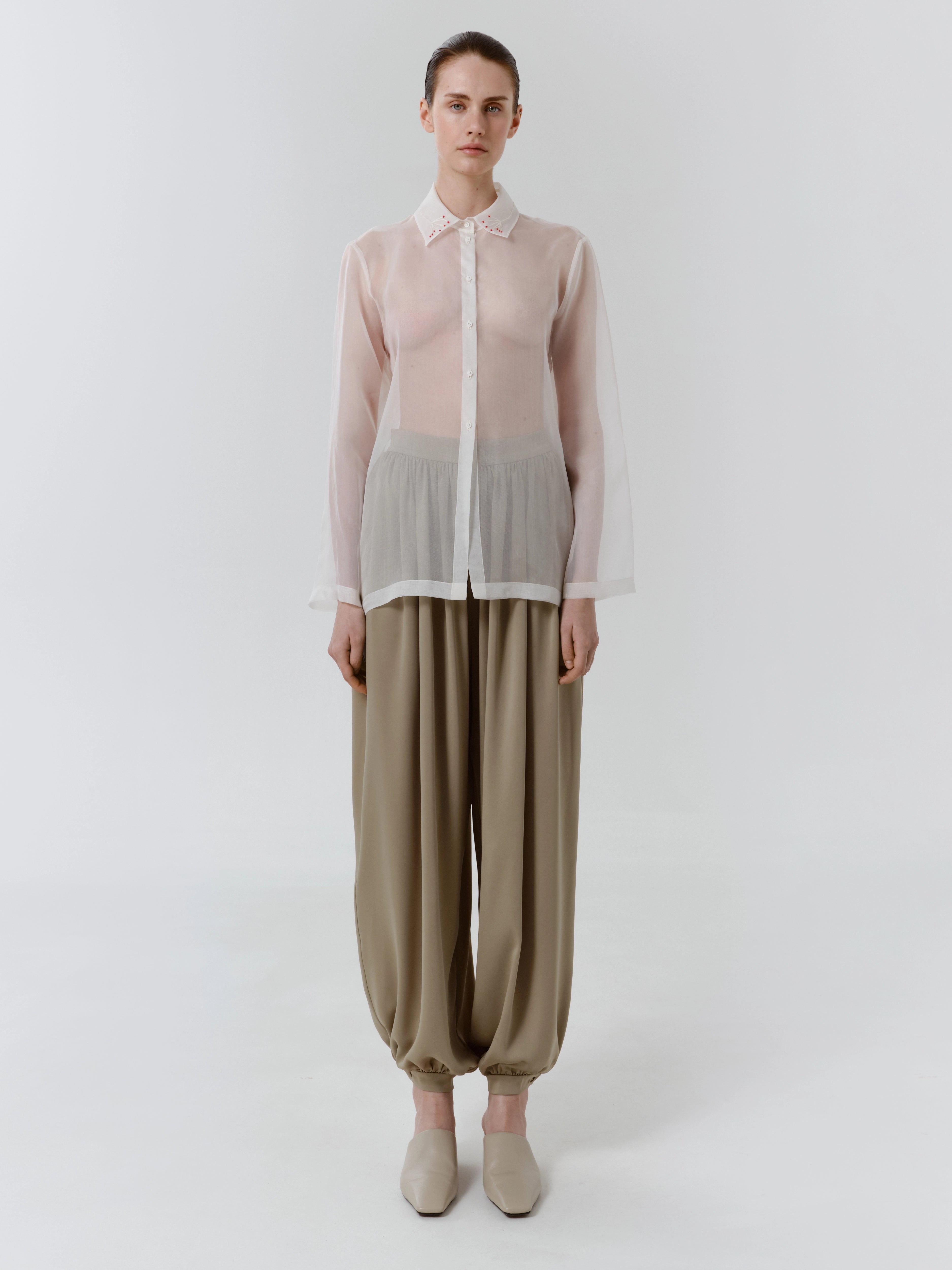 Silk Shirt “Red Trace”