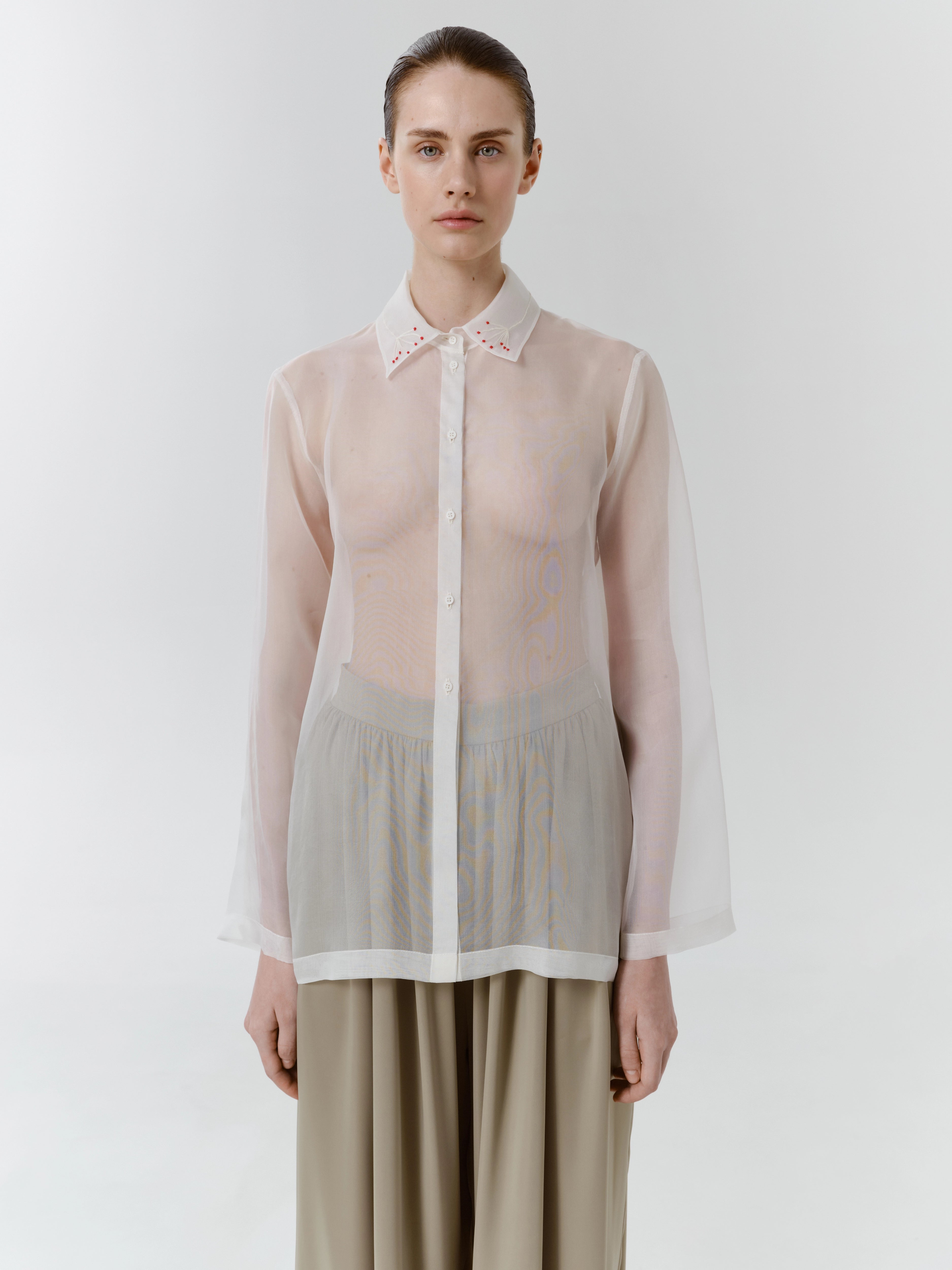 Silk Shirt “Red Trace”