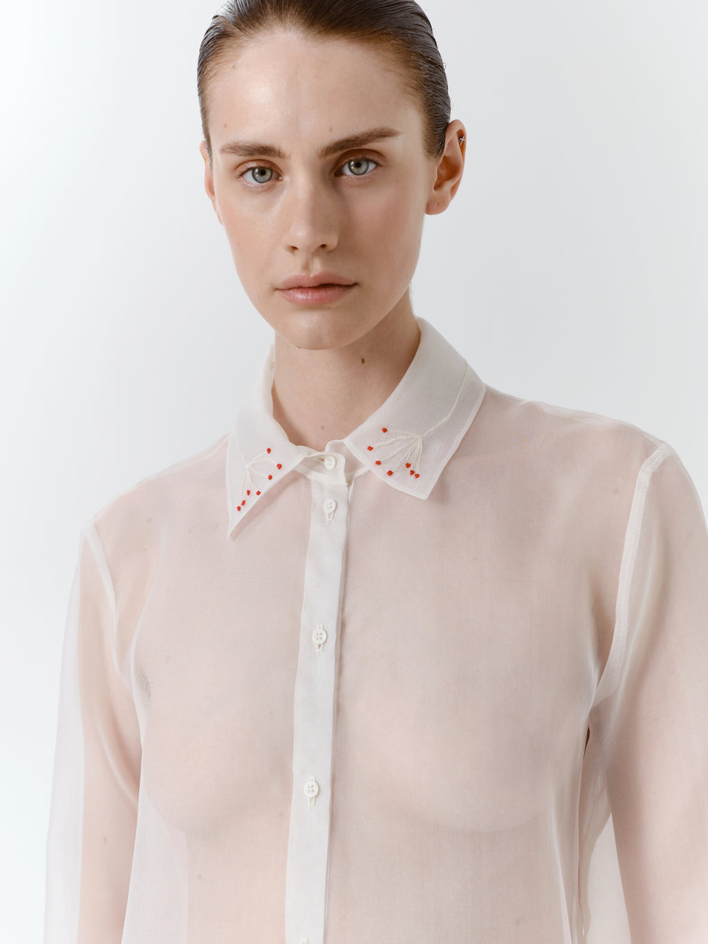 Silk Shirt “Red Trace”