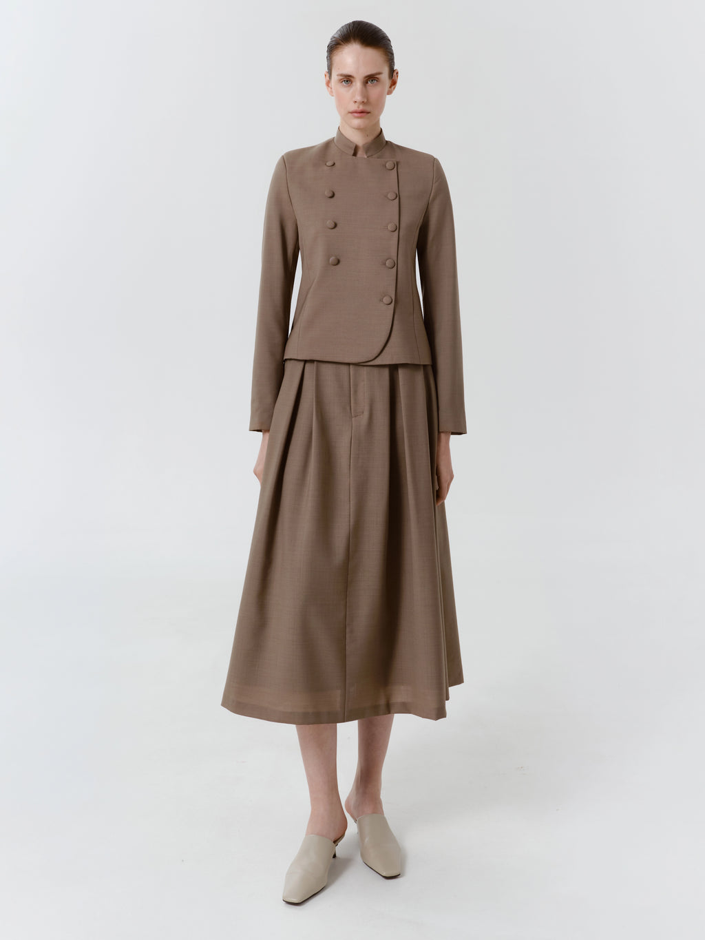 Wool Midi Skirt