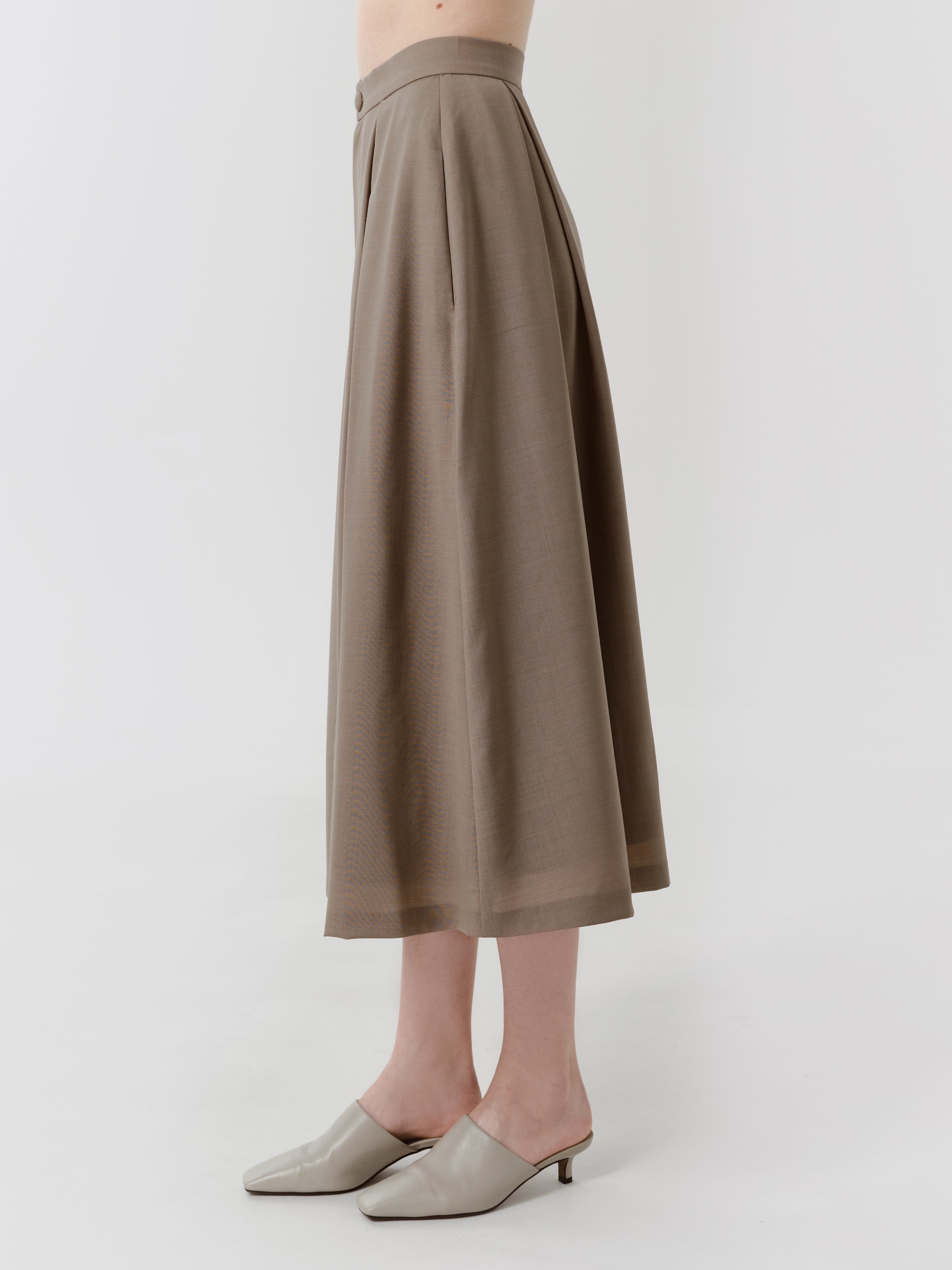 Wool Midi Skirt