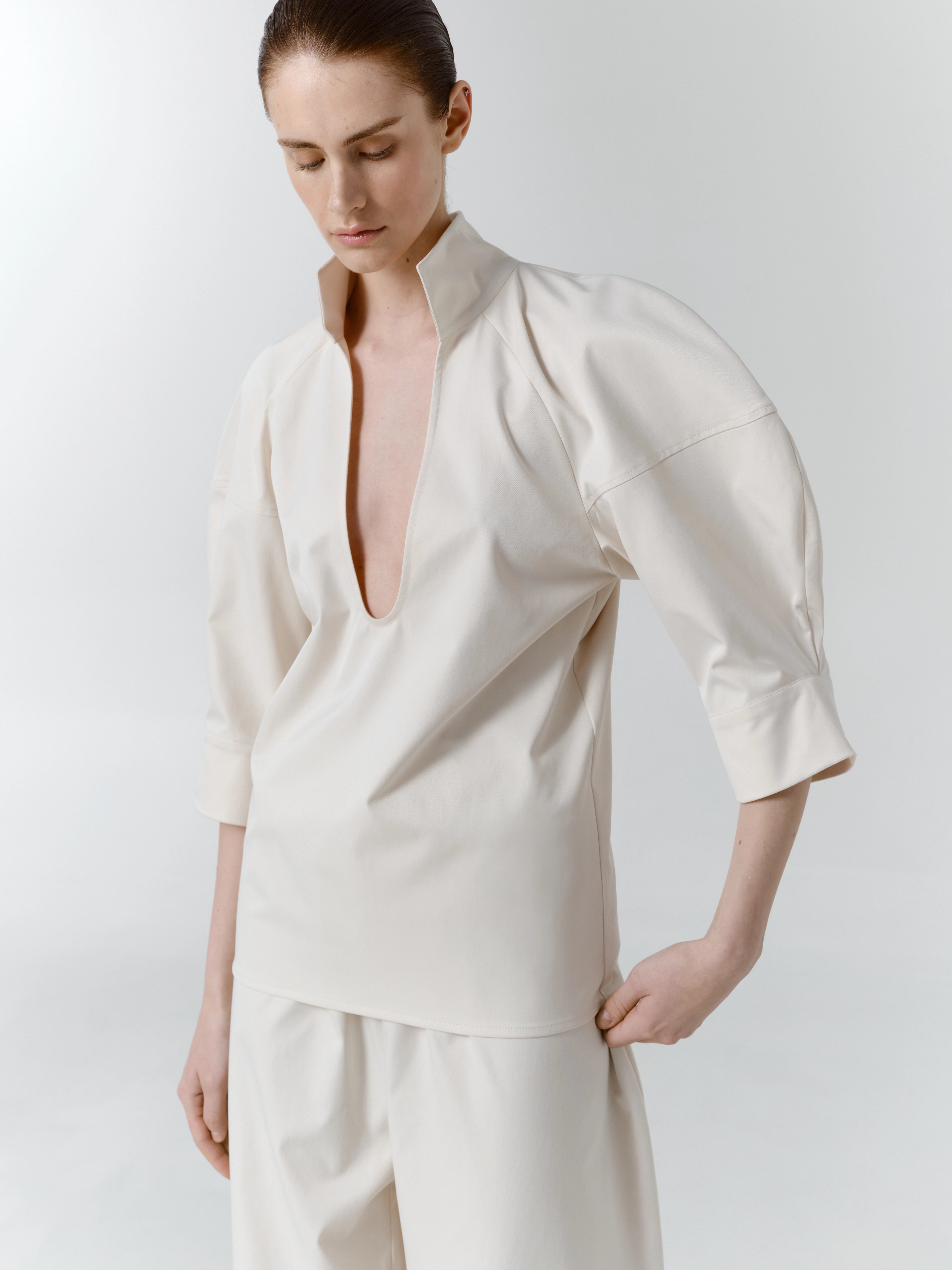 Grey-Beige Shirt “Structure”