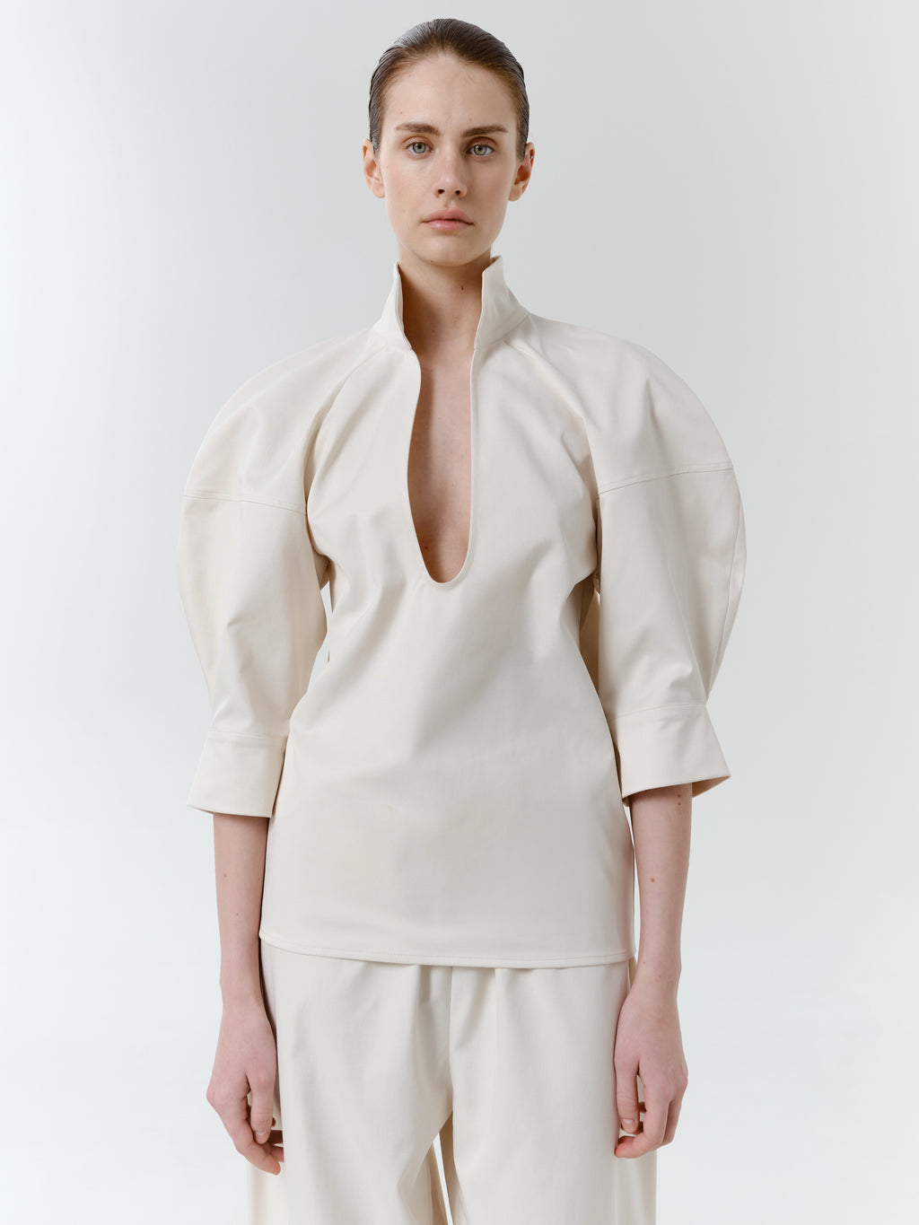 Grey-Beige Shirt “Structure”
