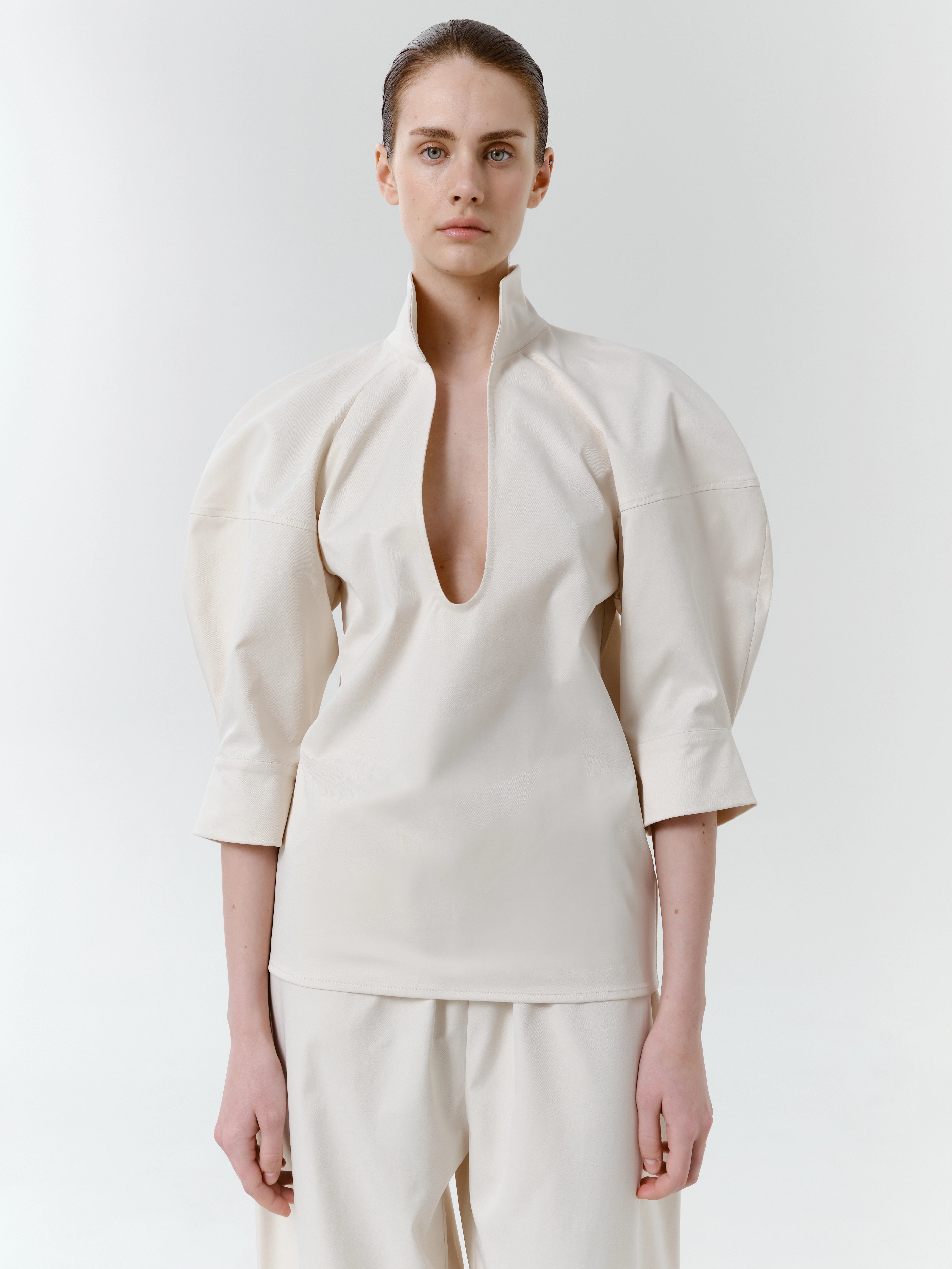 Grey-Beige Shirt “Structure”