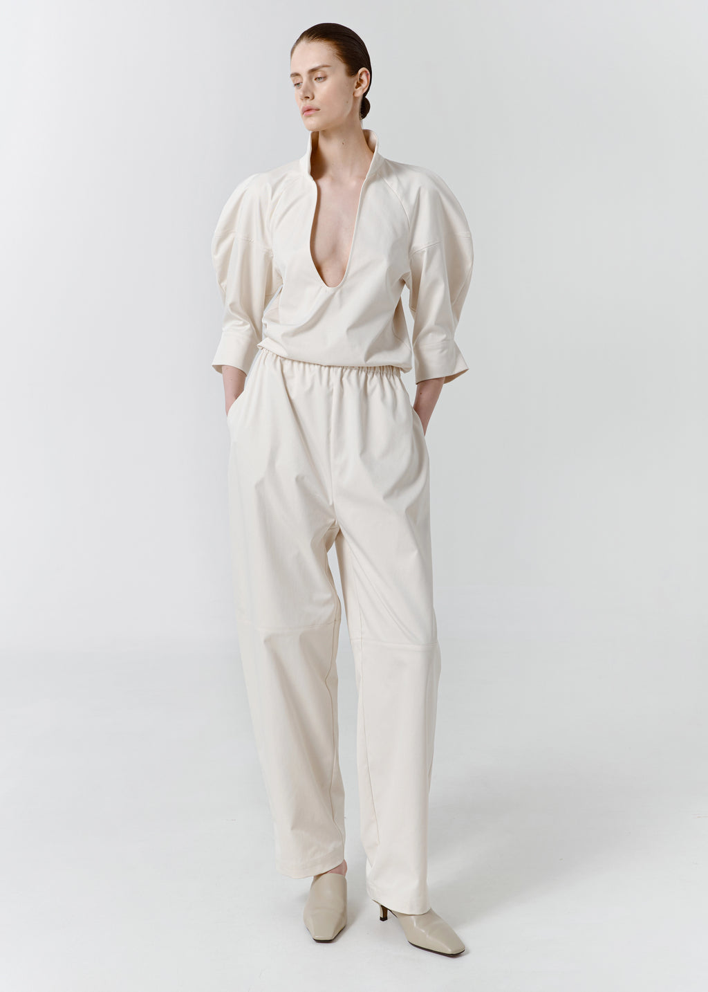 Grey-Beige Structure Pants