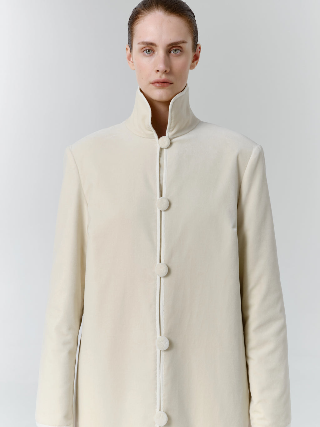 Ivory Velvet Coat