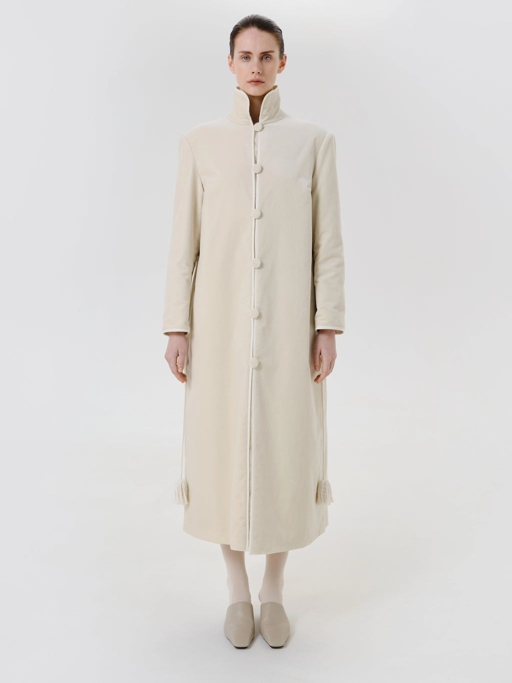 Ivory Velvet Coat