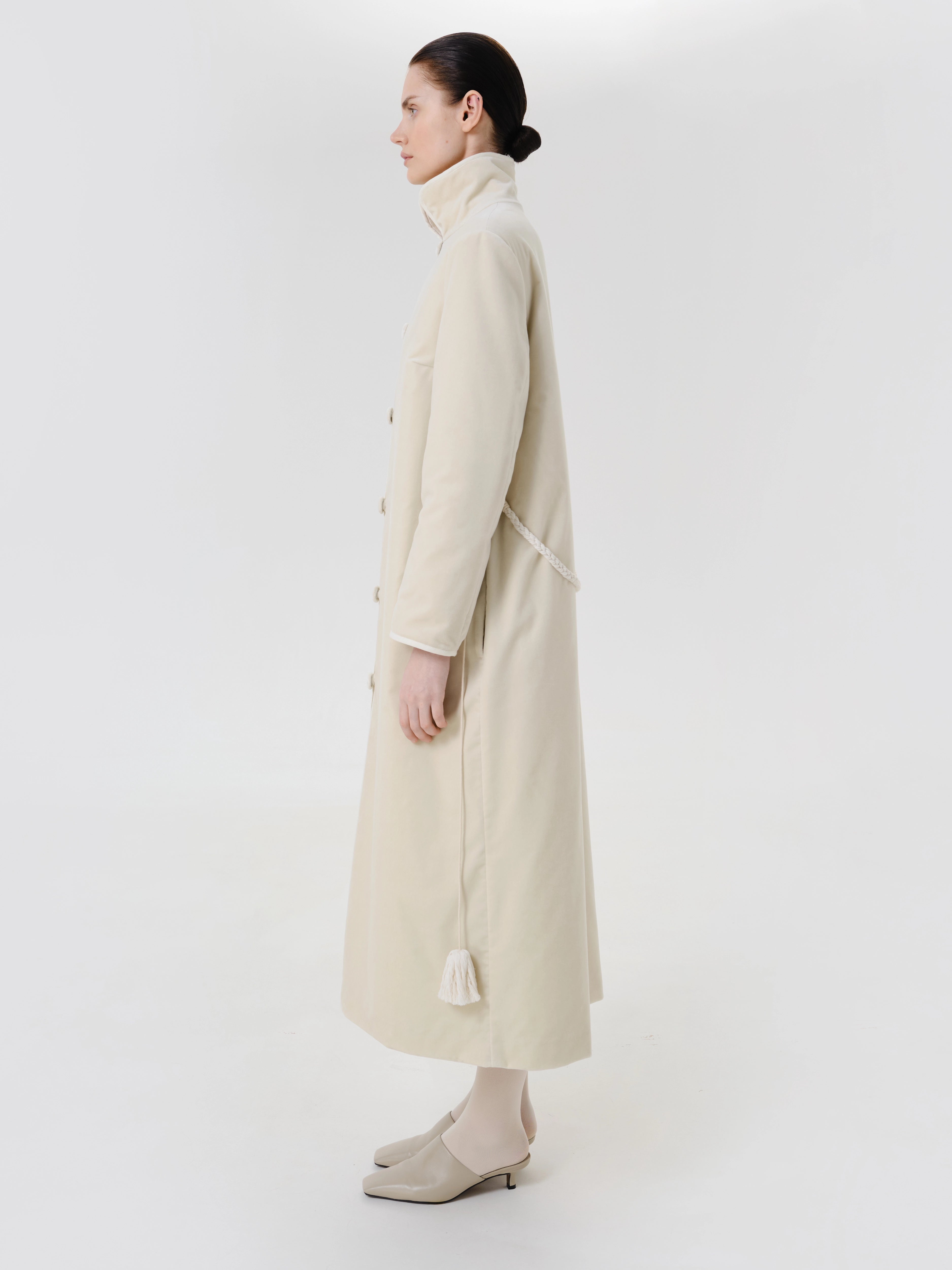 Ivory Velvet Coat
