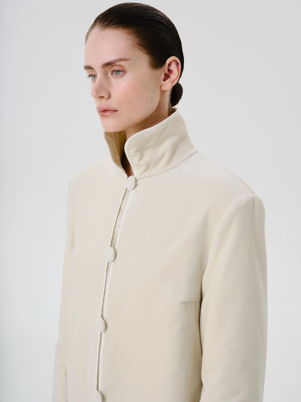 Ivory Velvet Coat