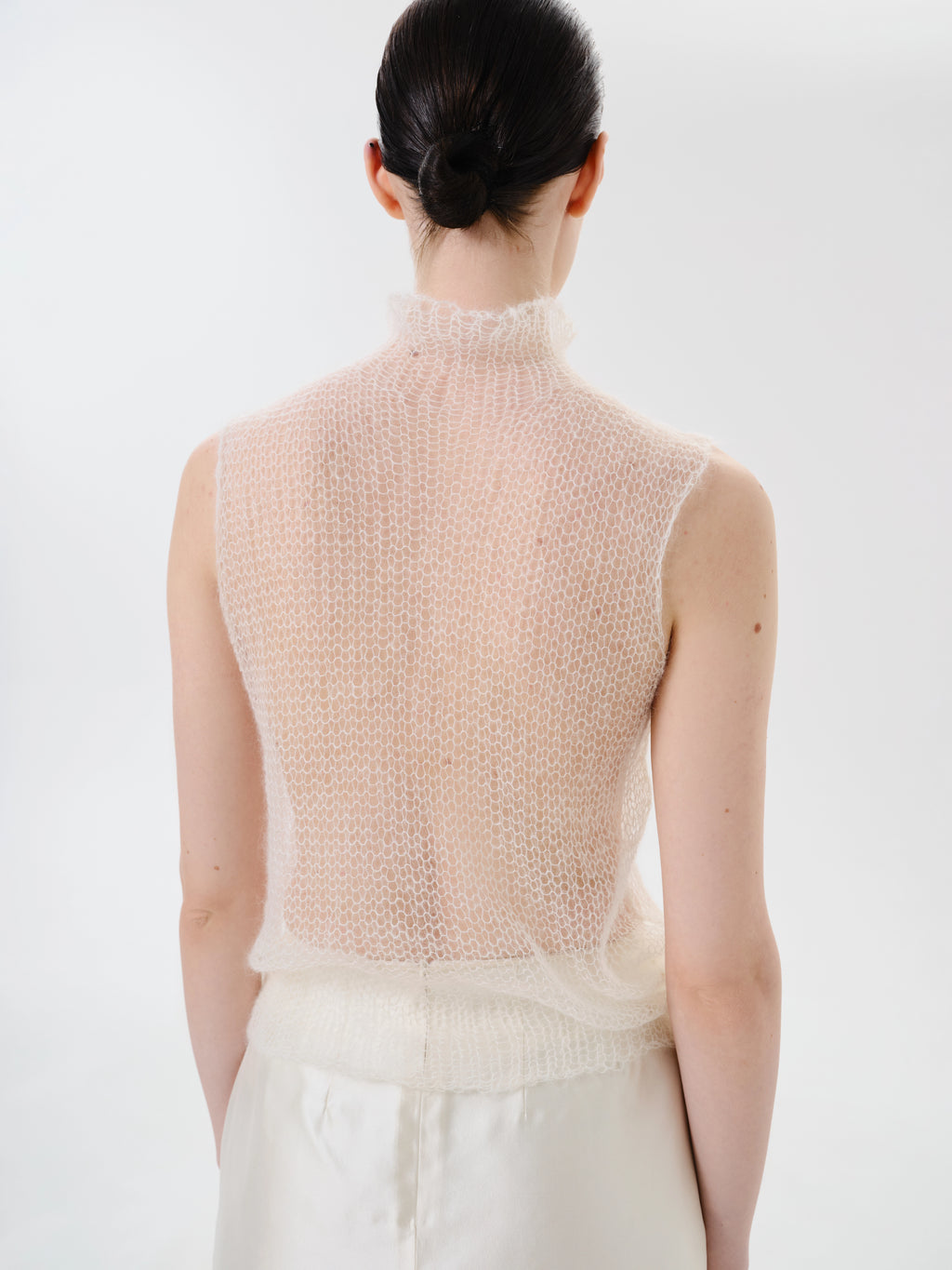 Sheer Knit Top “Soft Skin”