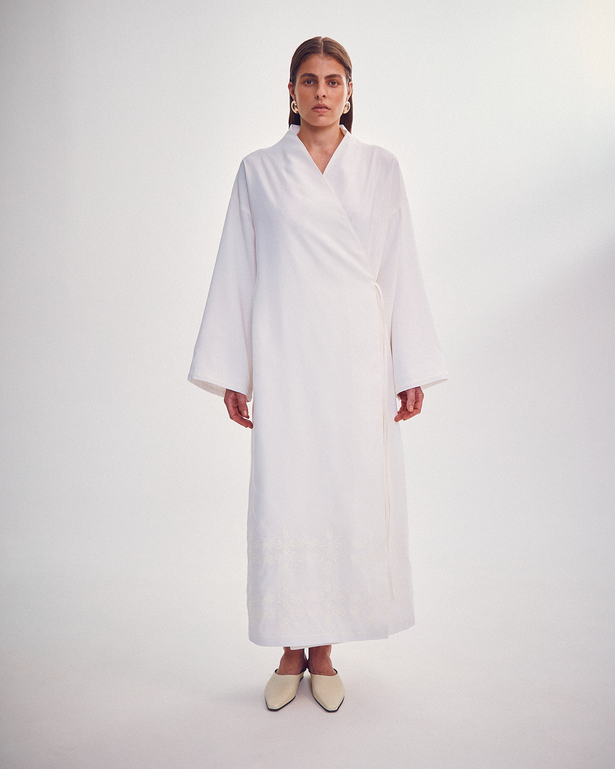 Embroidered kimono