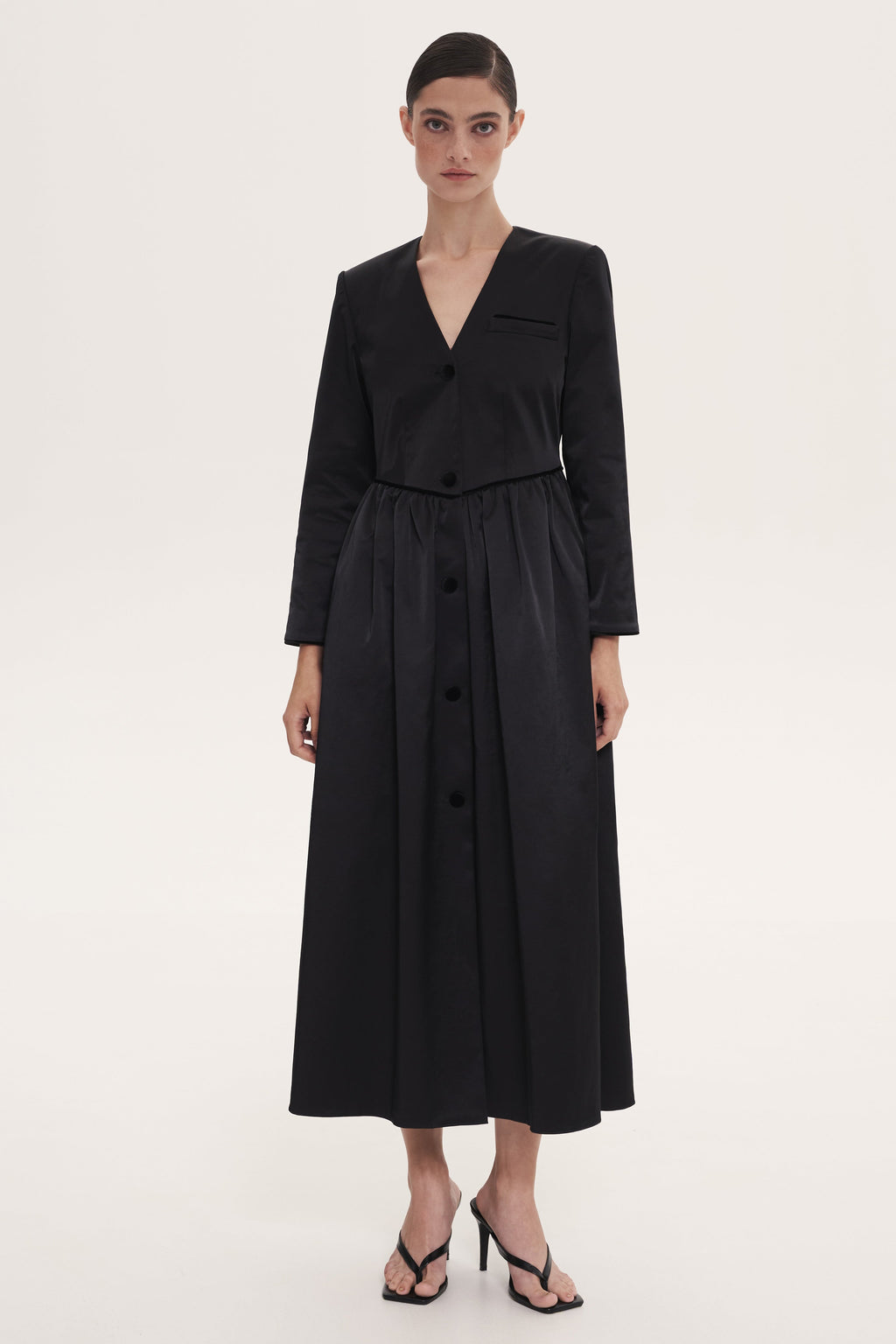 Black Atlas Dress