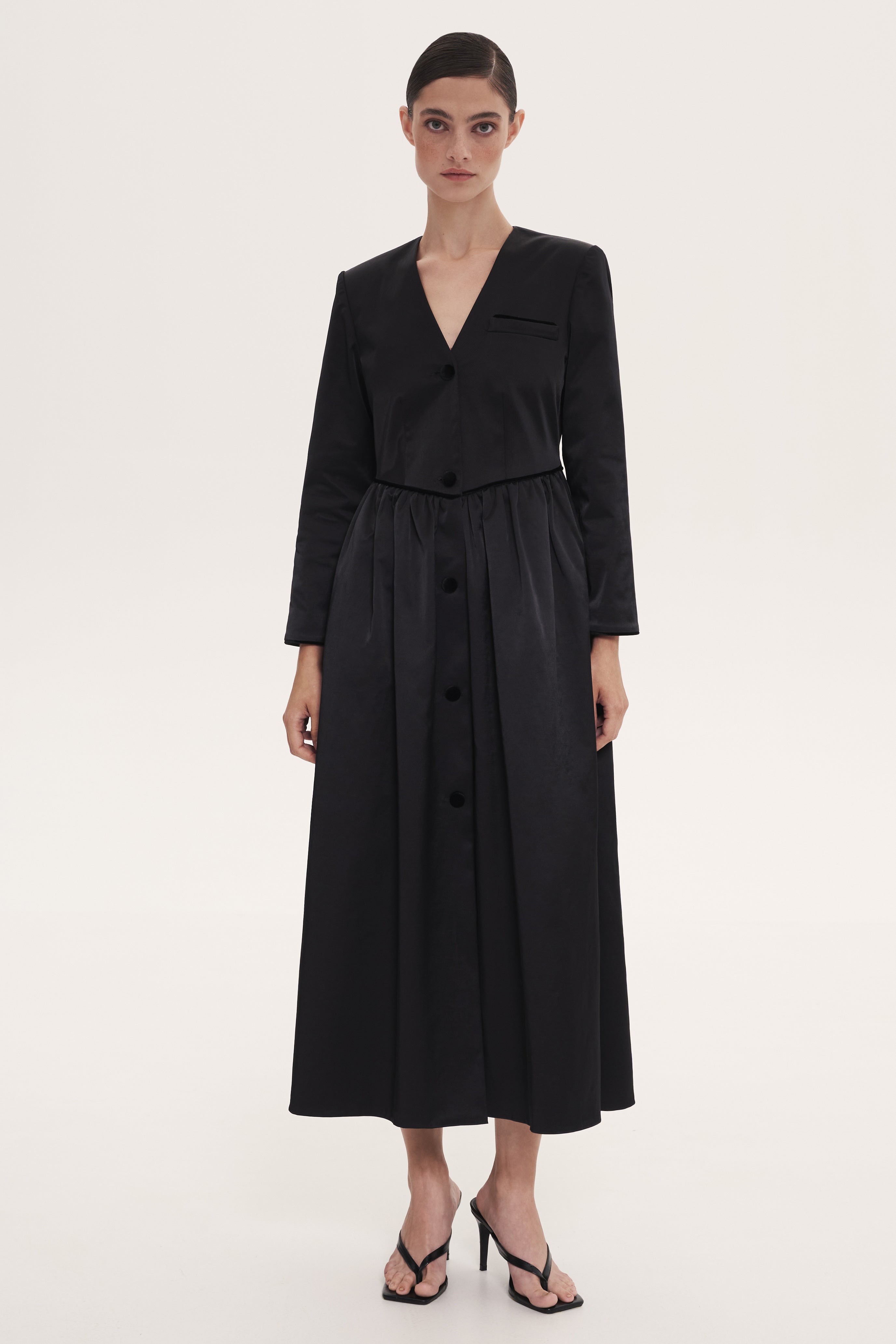 Black Atlas Dress