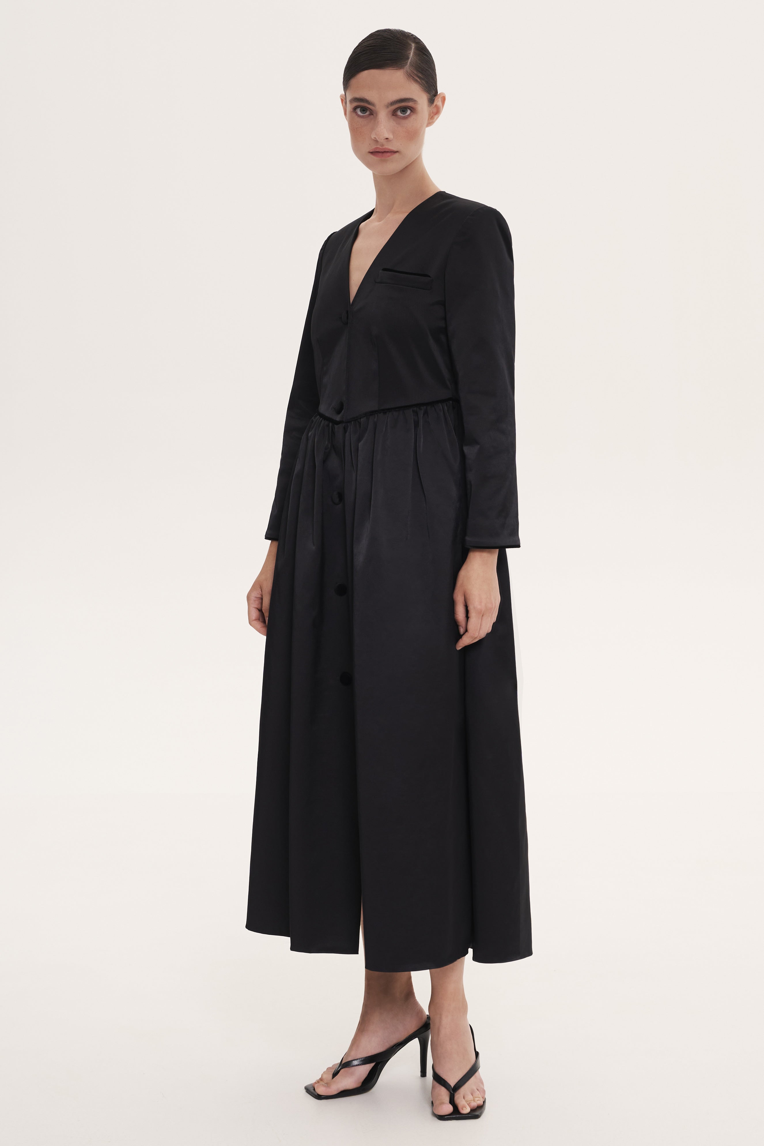 Black Atlas Dress