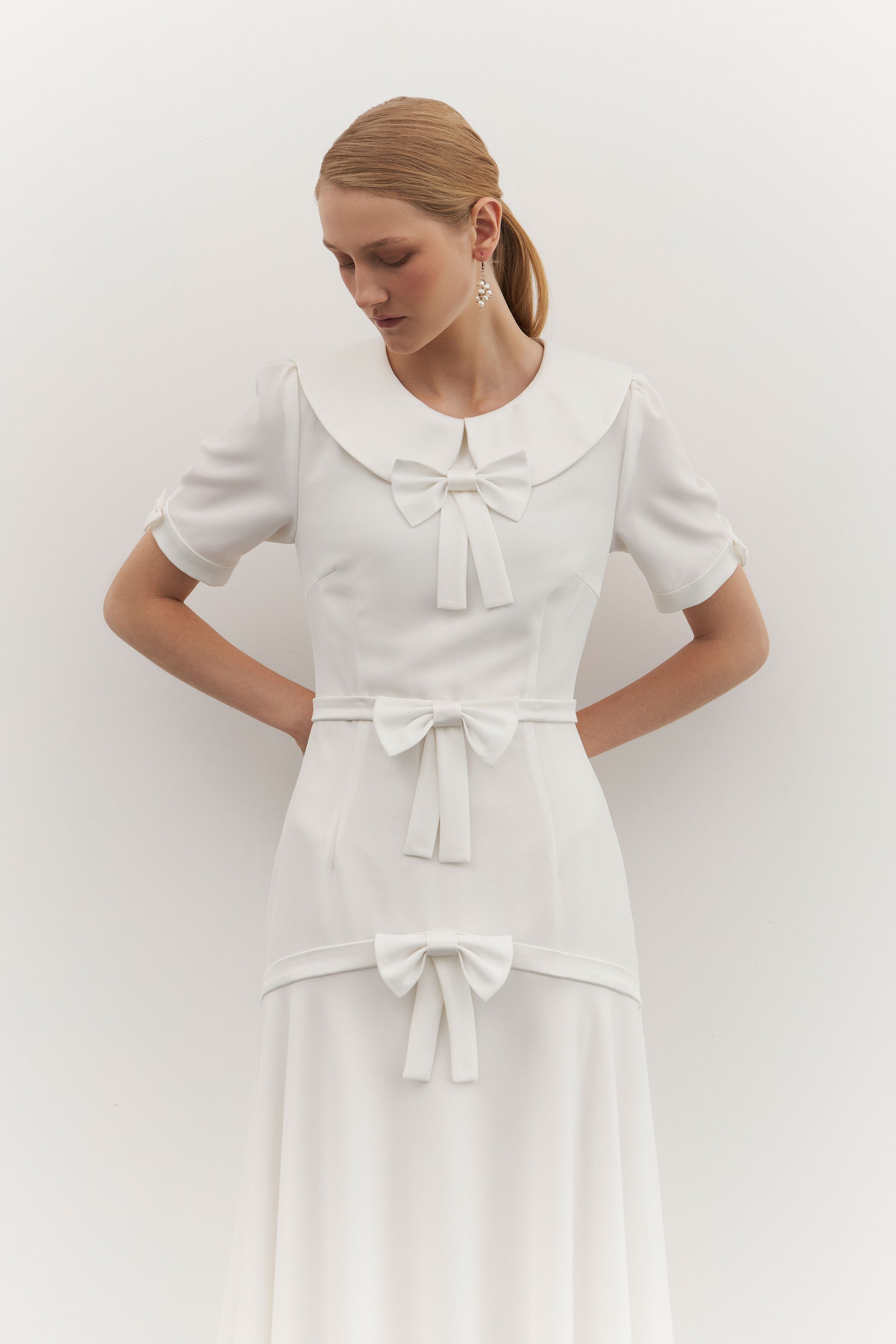WHITE MIDI DRESS