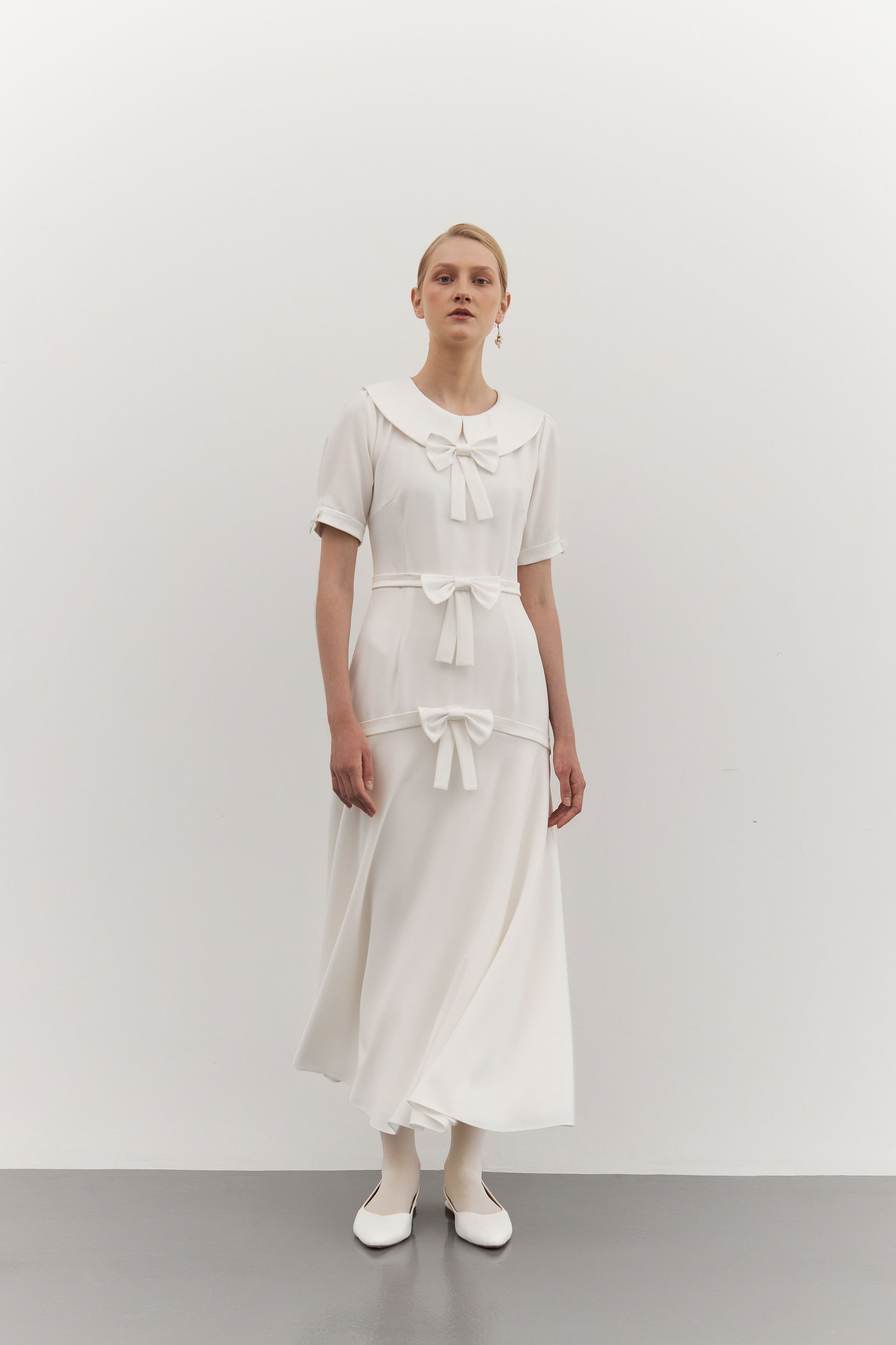 WHITE MIDI DRESS