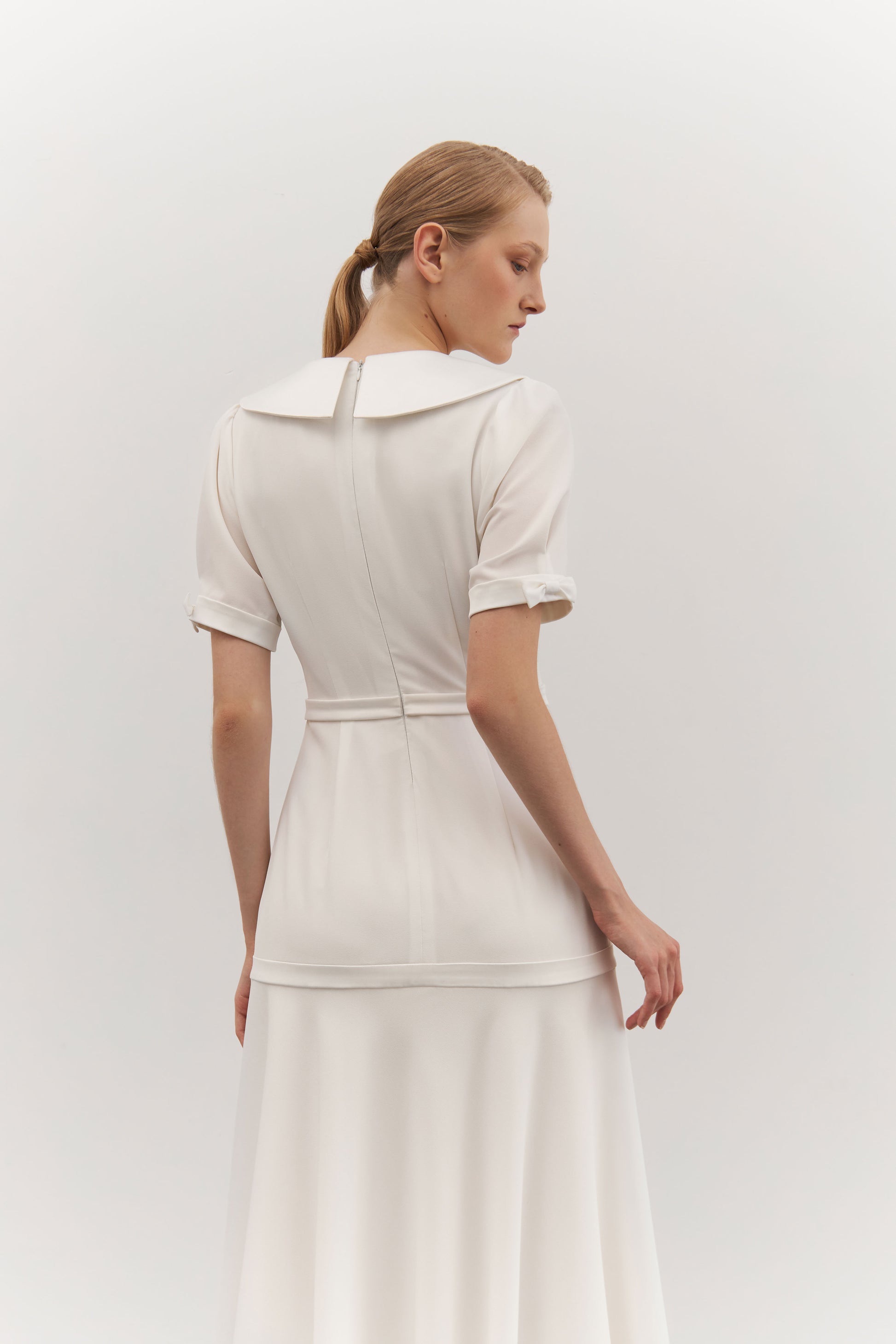 WHITE MIDI DRESS