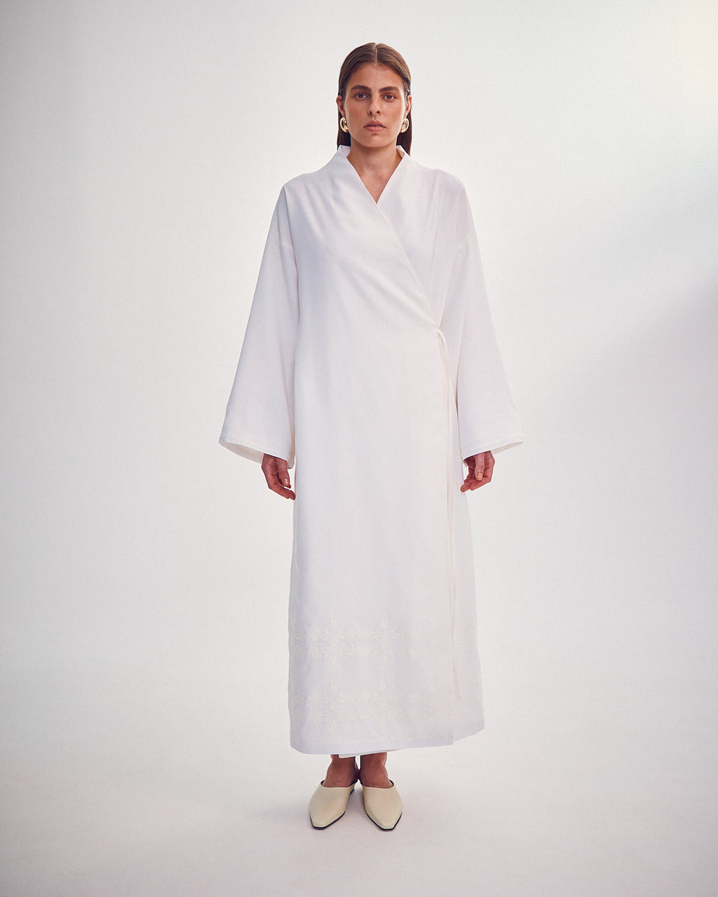 Embroidered kimono