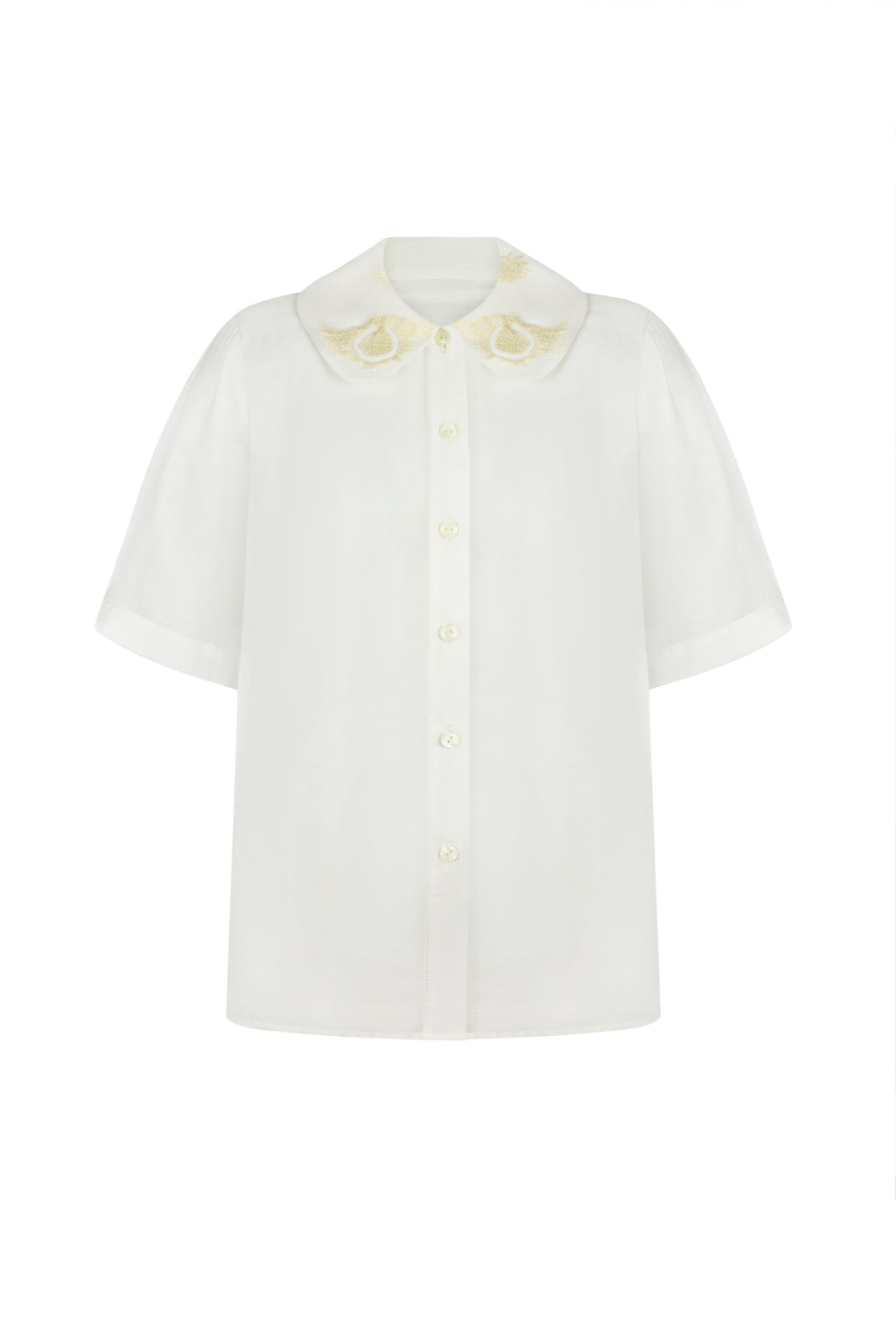 MILK SILK SHIRT “ORNAMENT”