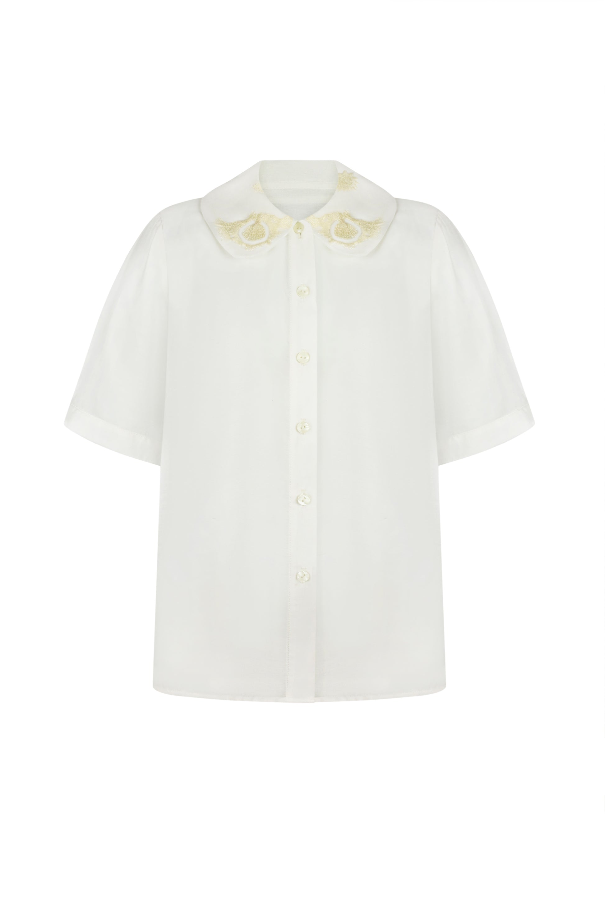 MILK SILK SHIRT “ORNAMENT”
