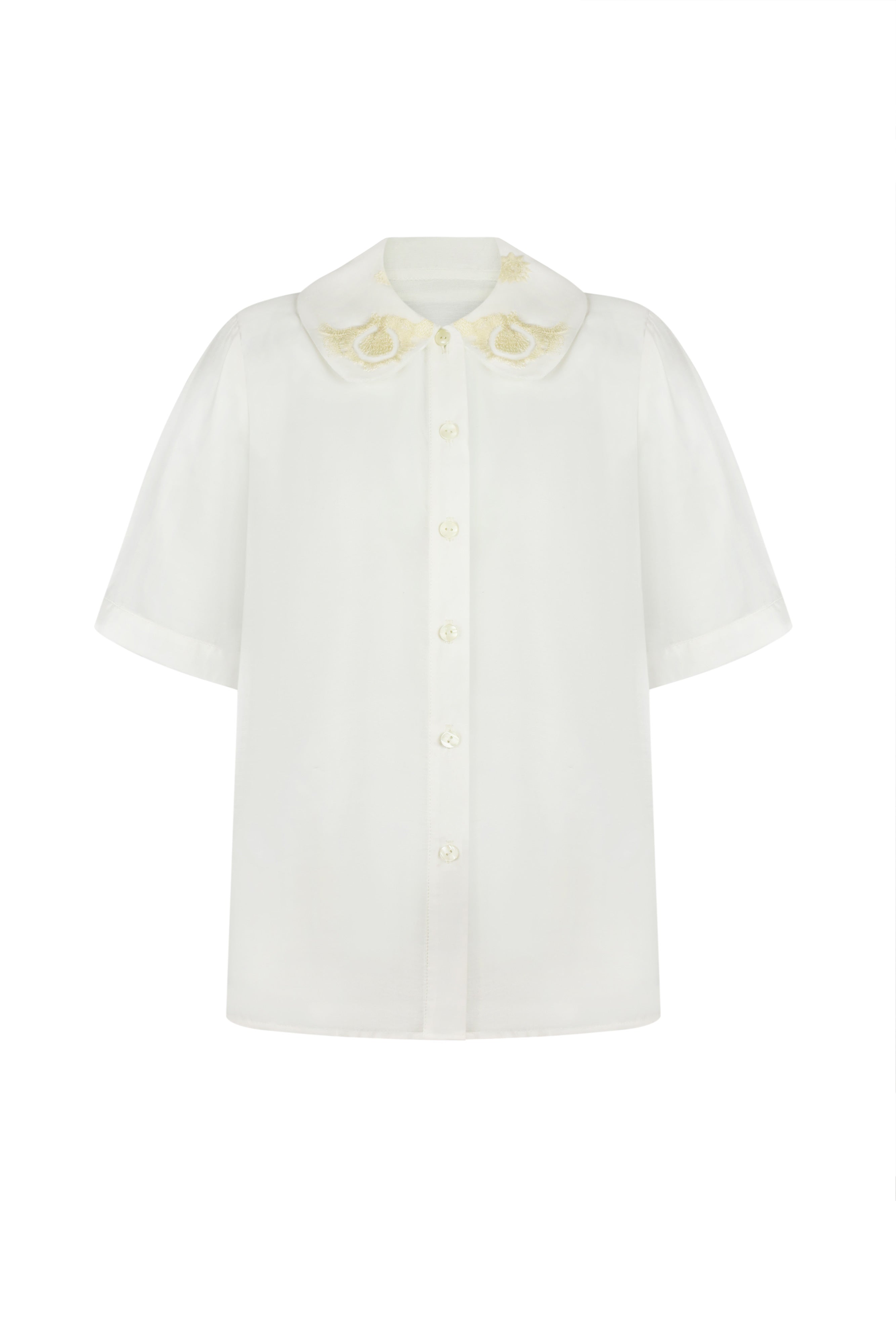 MILK SILK SHIRT “ORNAMENT”