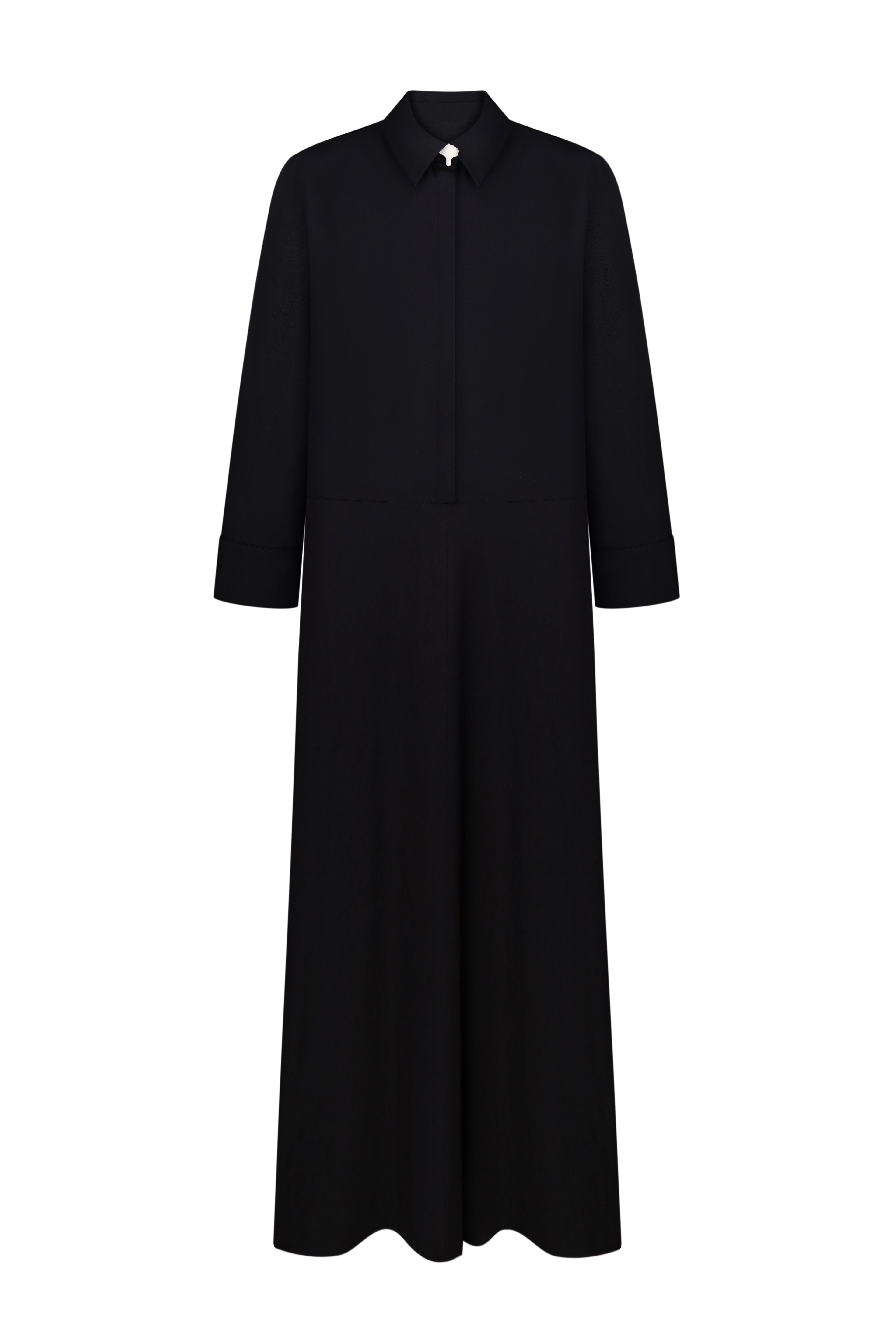 Dress with parcel button