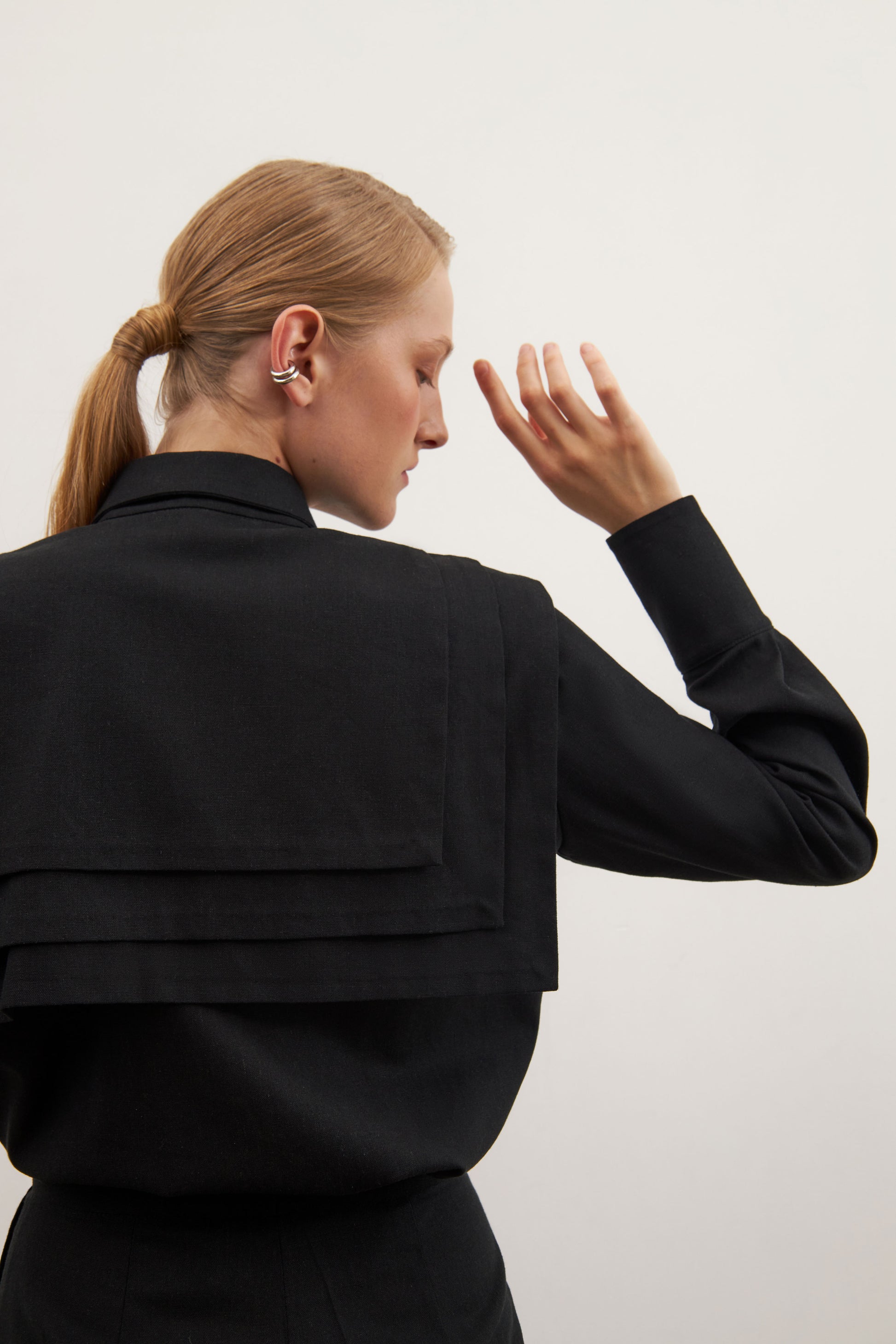 Black linen shirt
