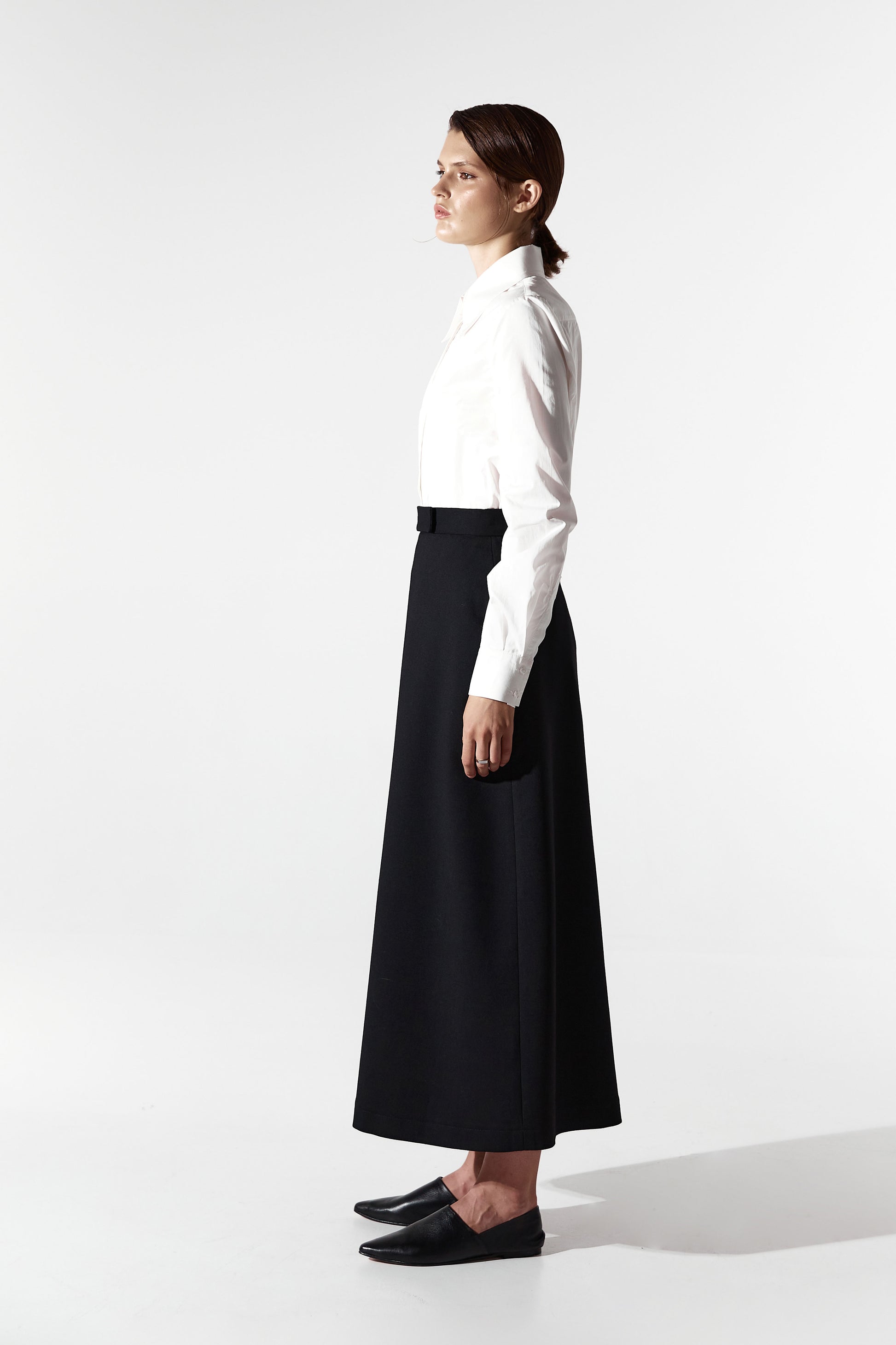 Black midi skirt