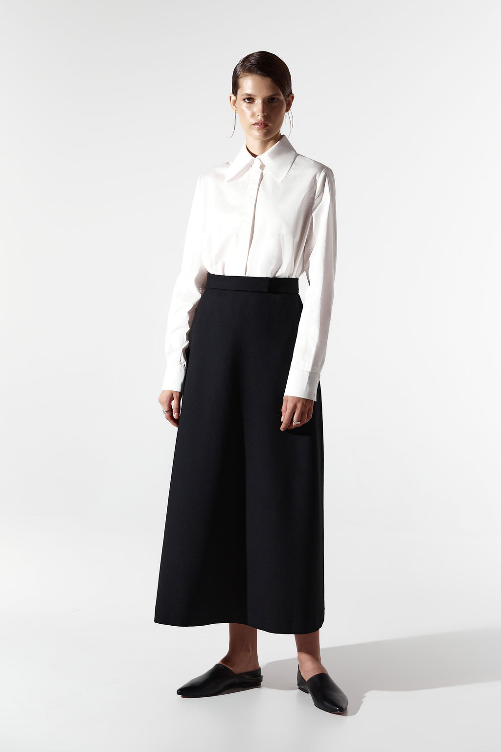 Black midi skirt