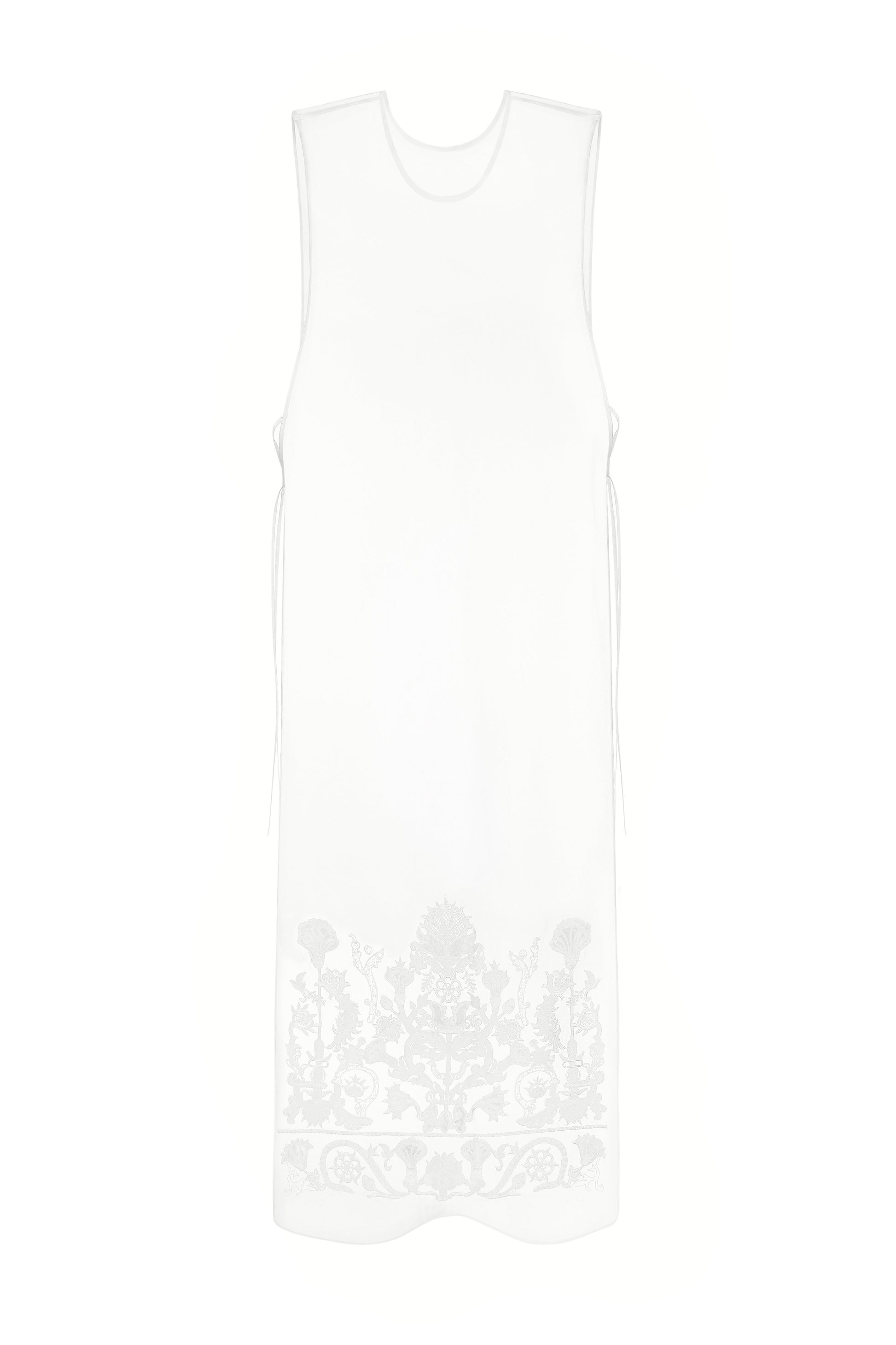 Milk embroidered shawl