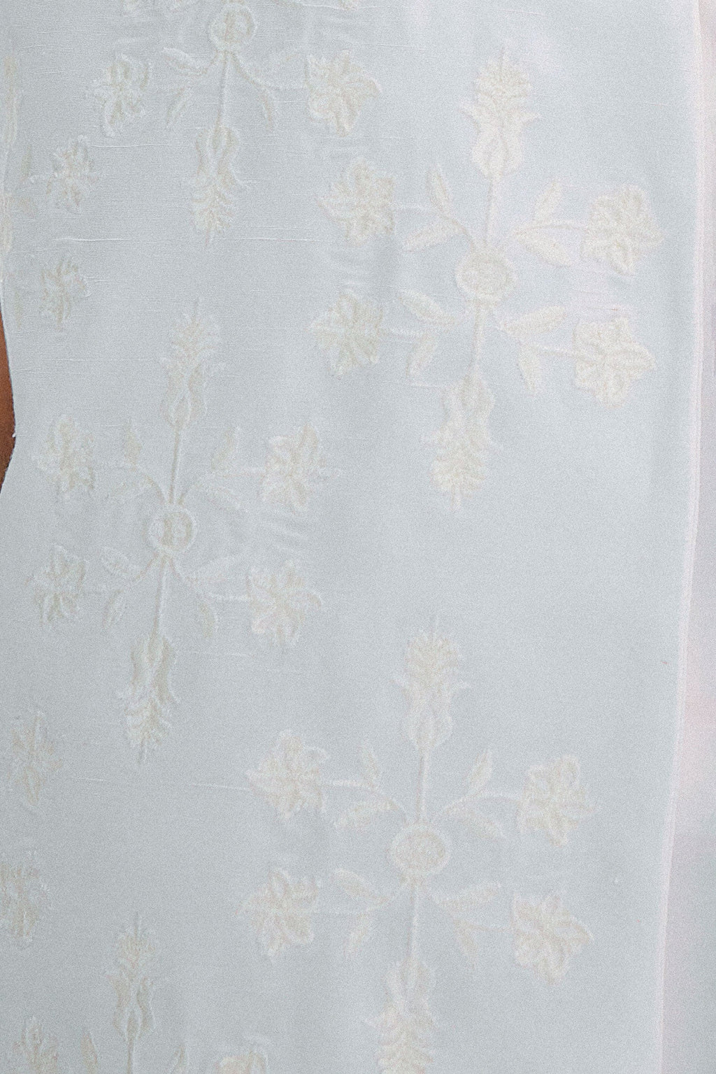 Milk embroidered vest
