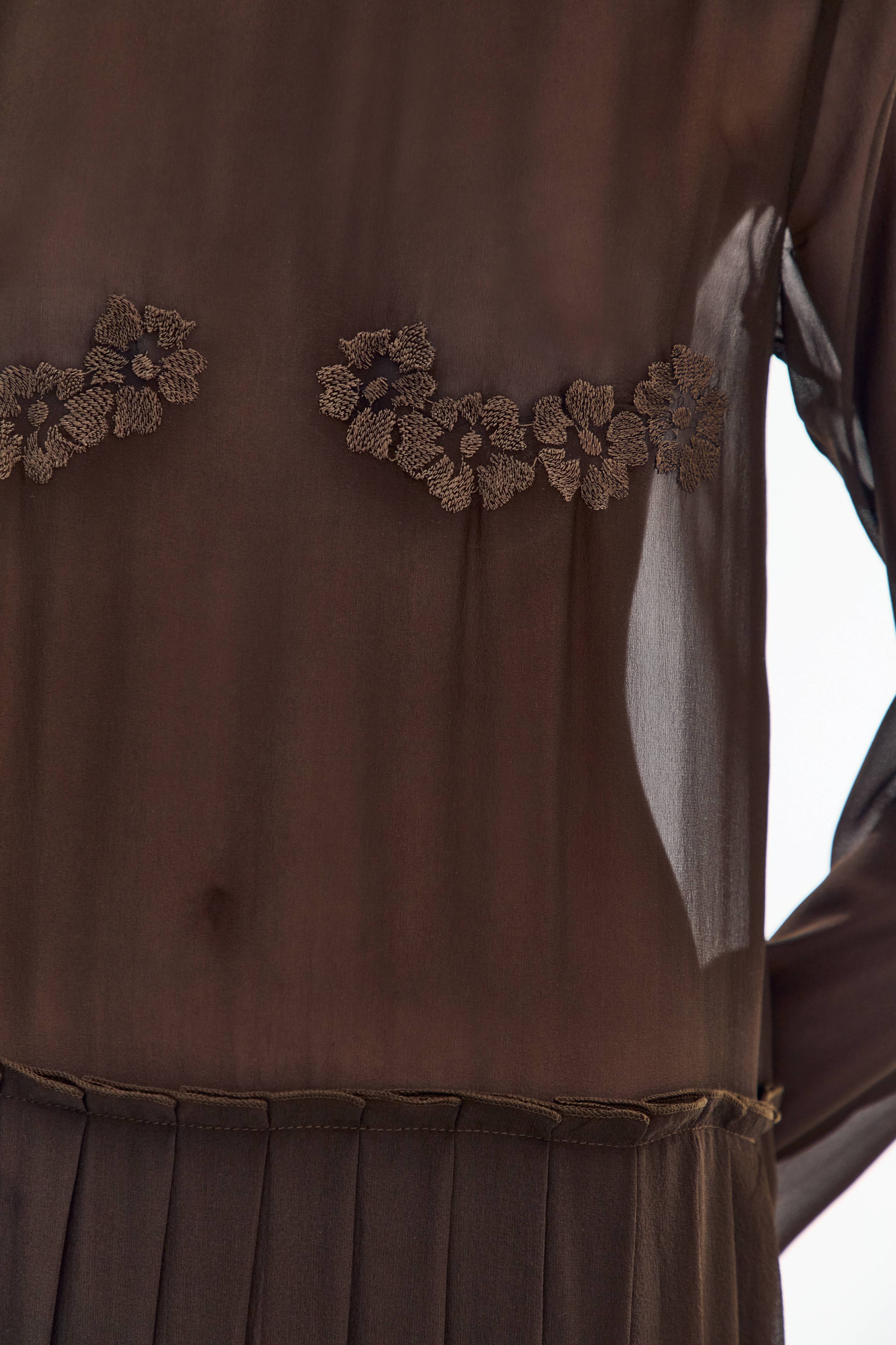 Brown Blossom Dress