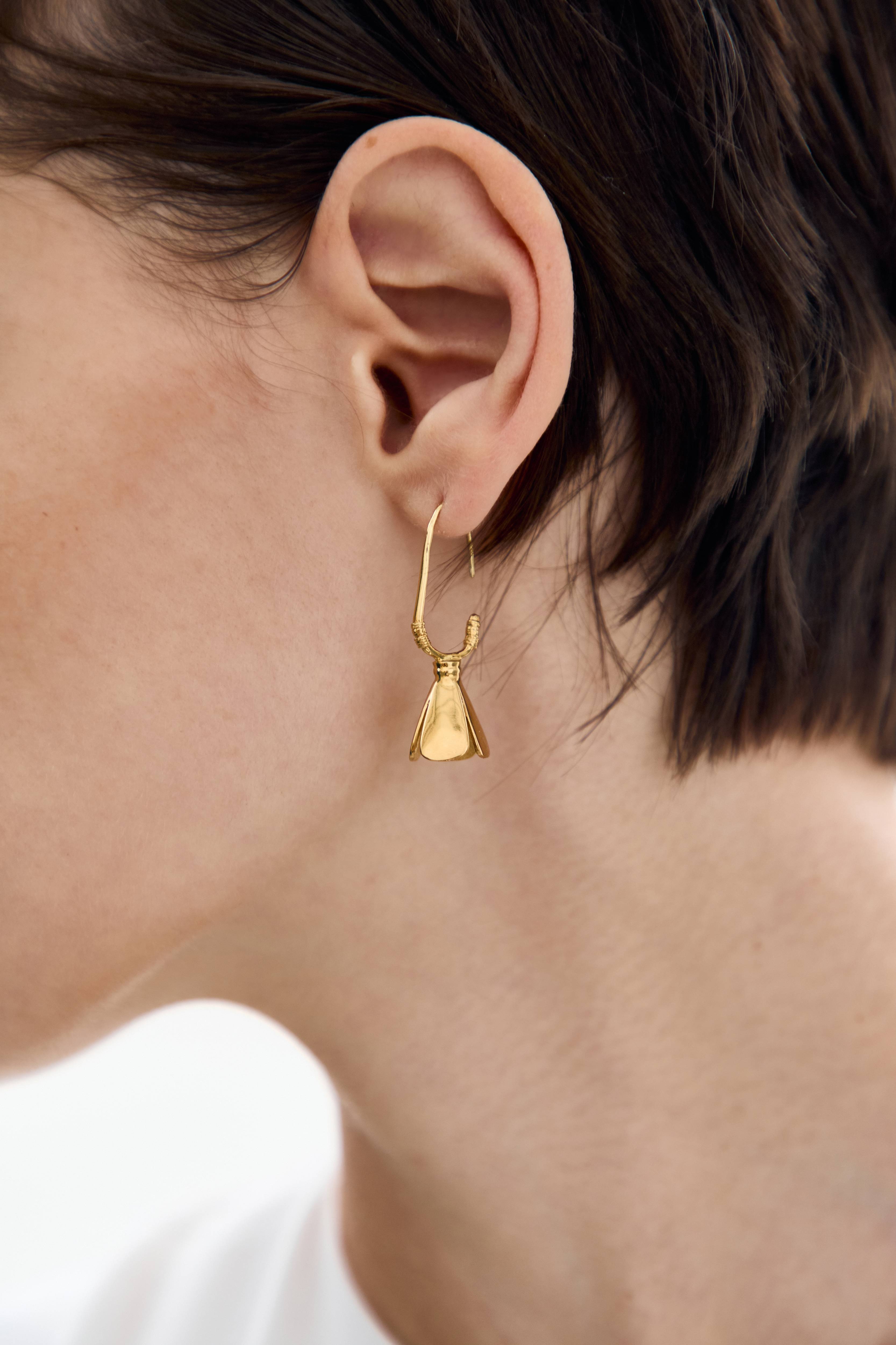 Gold Petal Earrings
