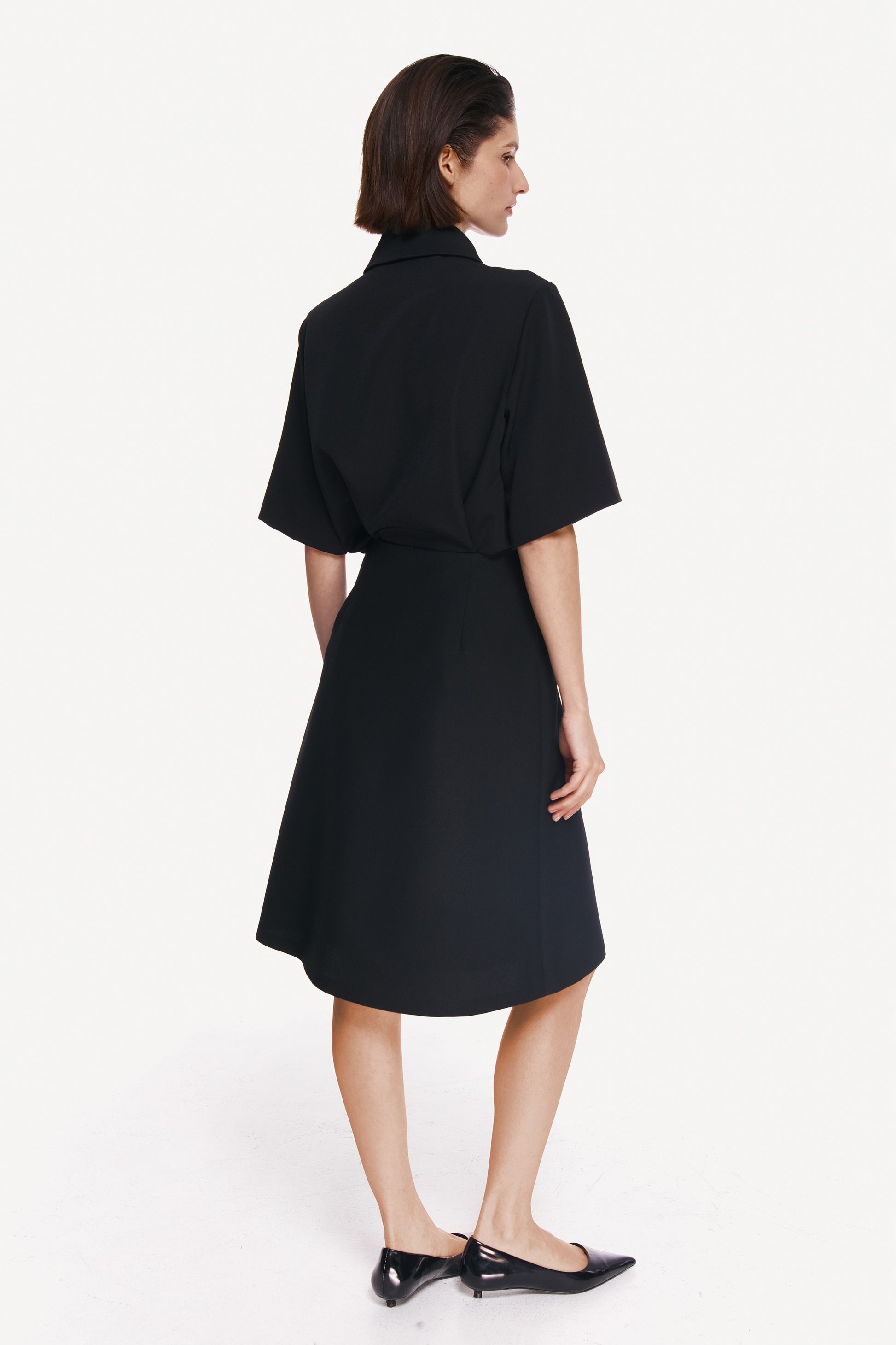 WOOL SILK A-LINE SKIRT