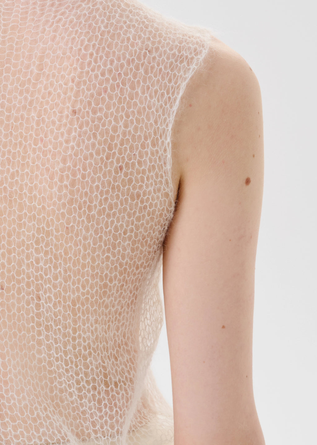 Long Sheer Knit Top “Soft Skin”