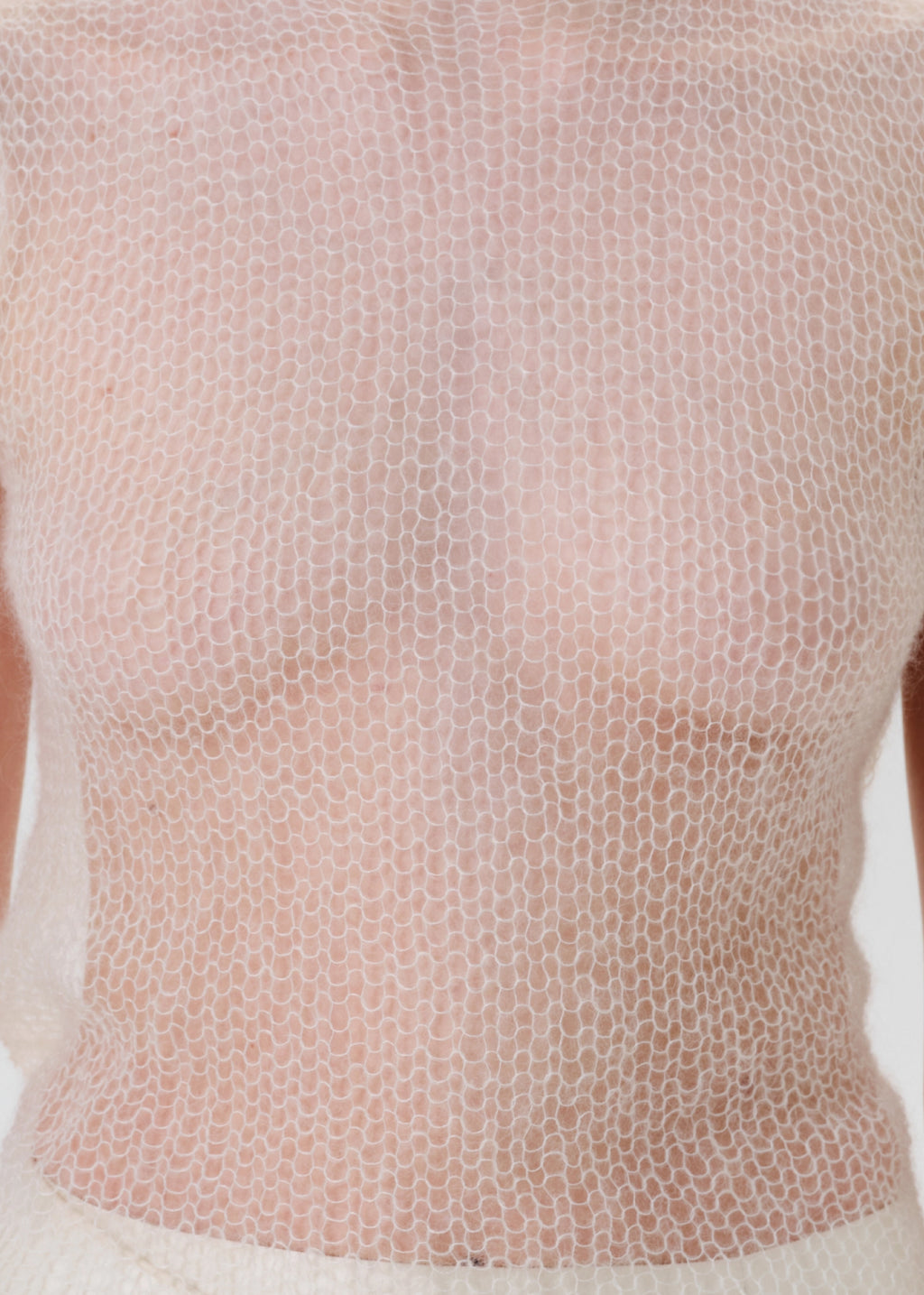 Long Sheer Knit Top “Soft Skin”