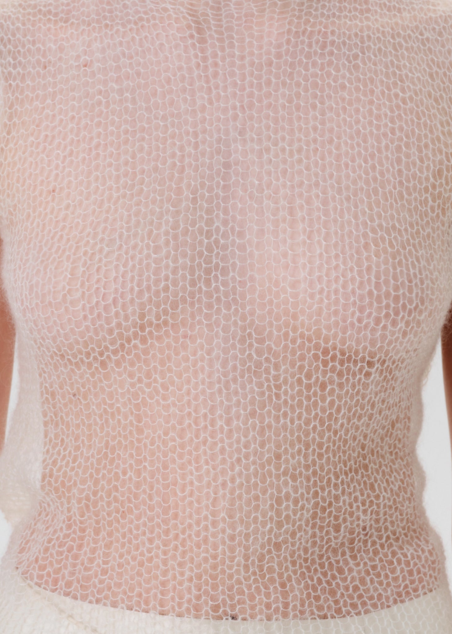 Long Sheer Knit Top “Soft Skin”