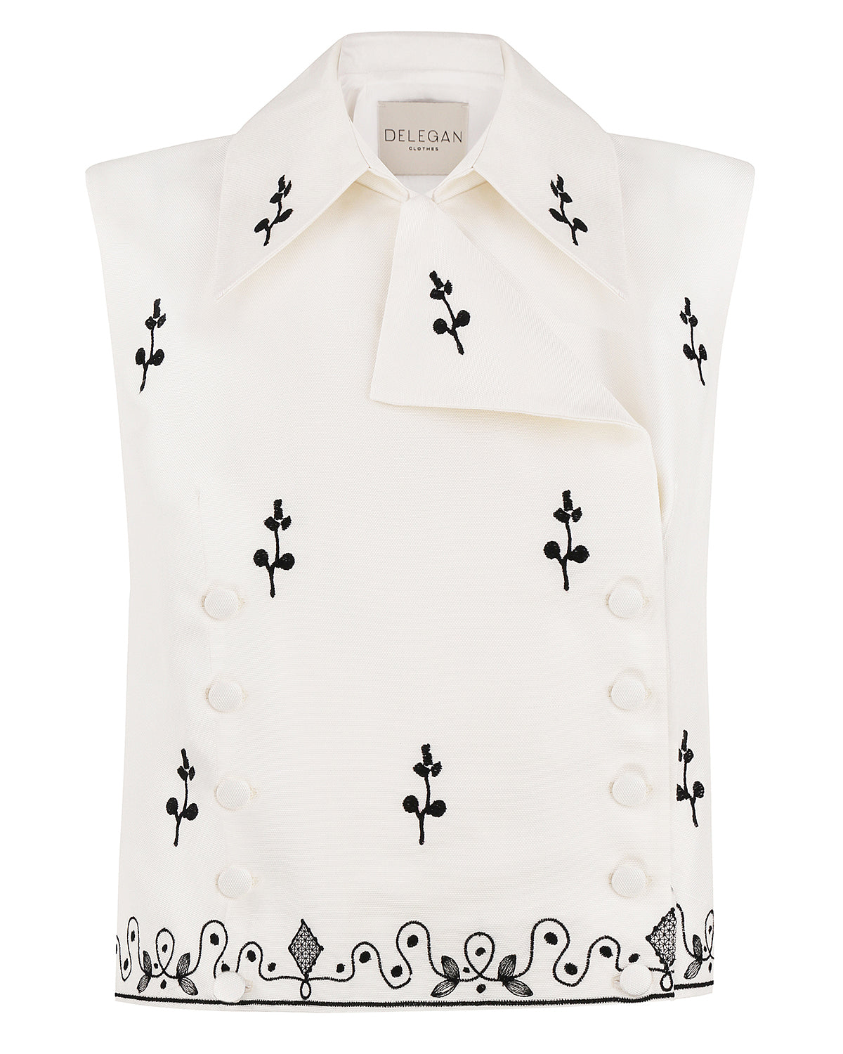 Vest with embroidery