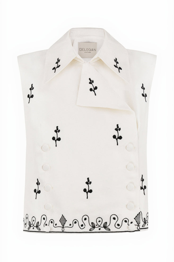 Vest with embroidery