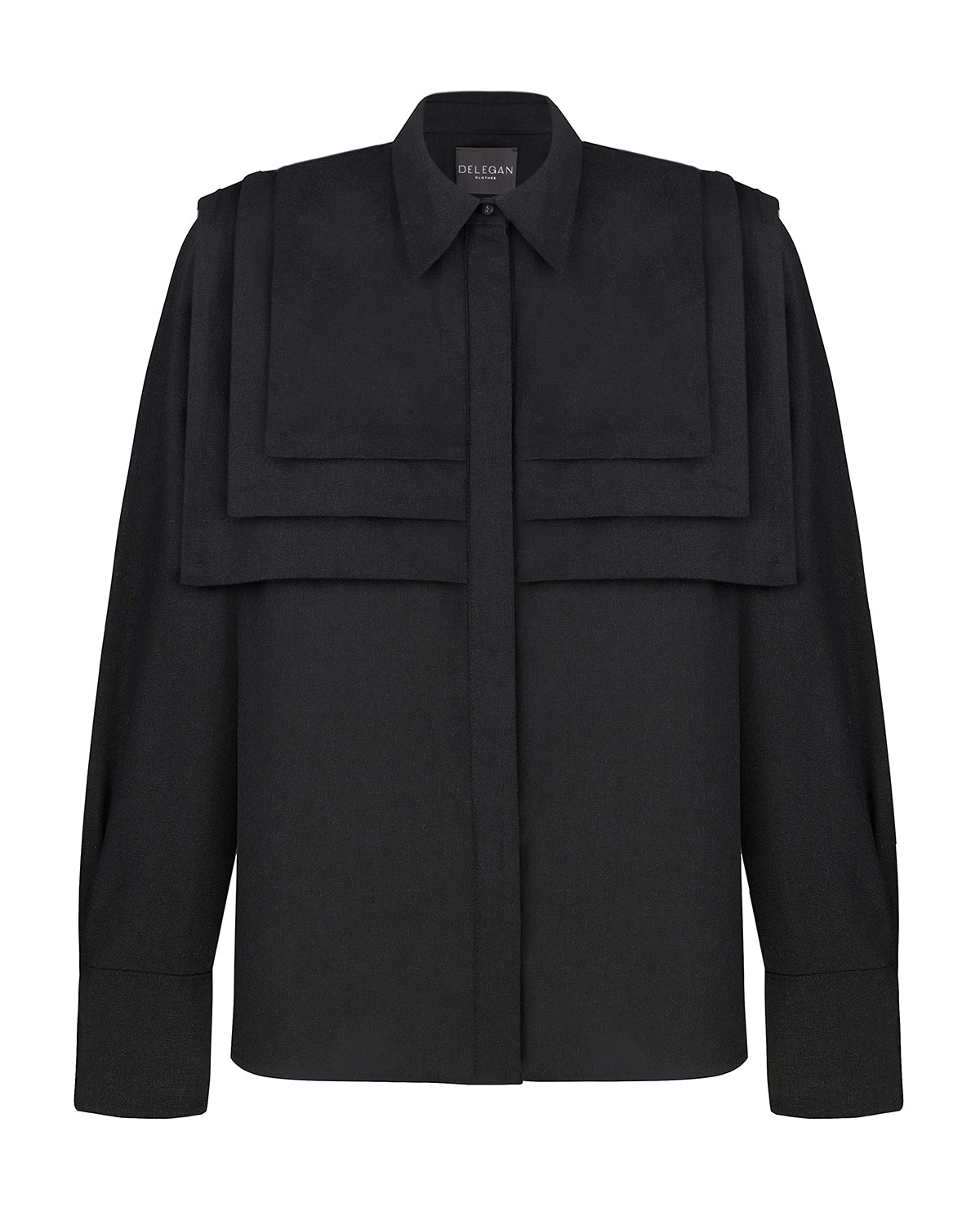 Black linen shirt