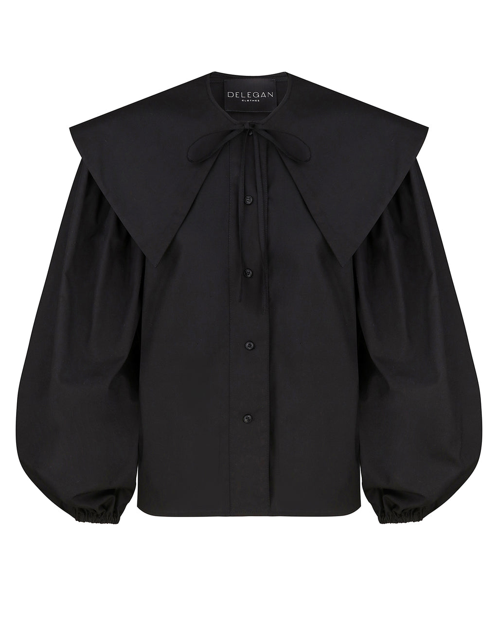 BLACK SHIRT WITH COLLAR