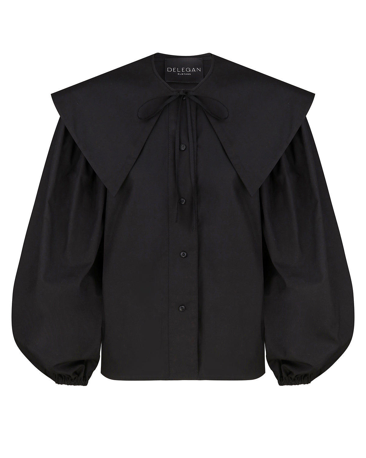 BLACK SHIRT WITH COLLAR