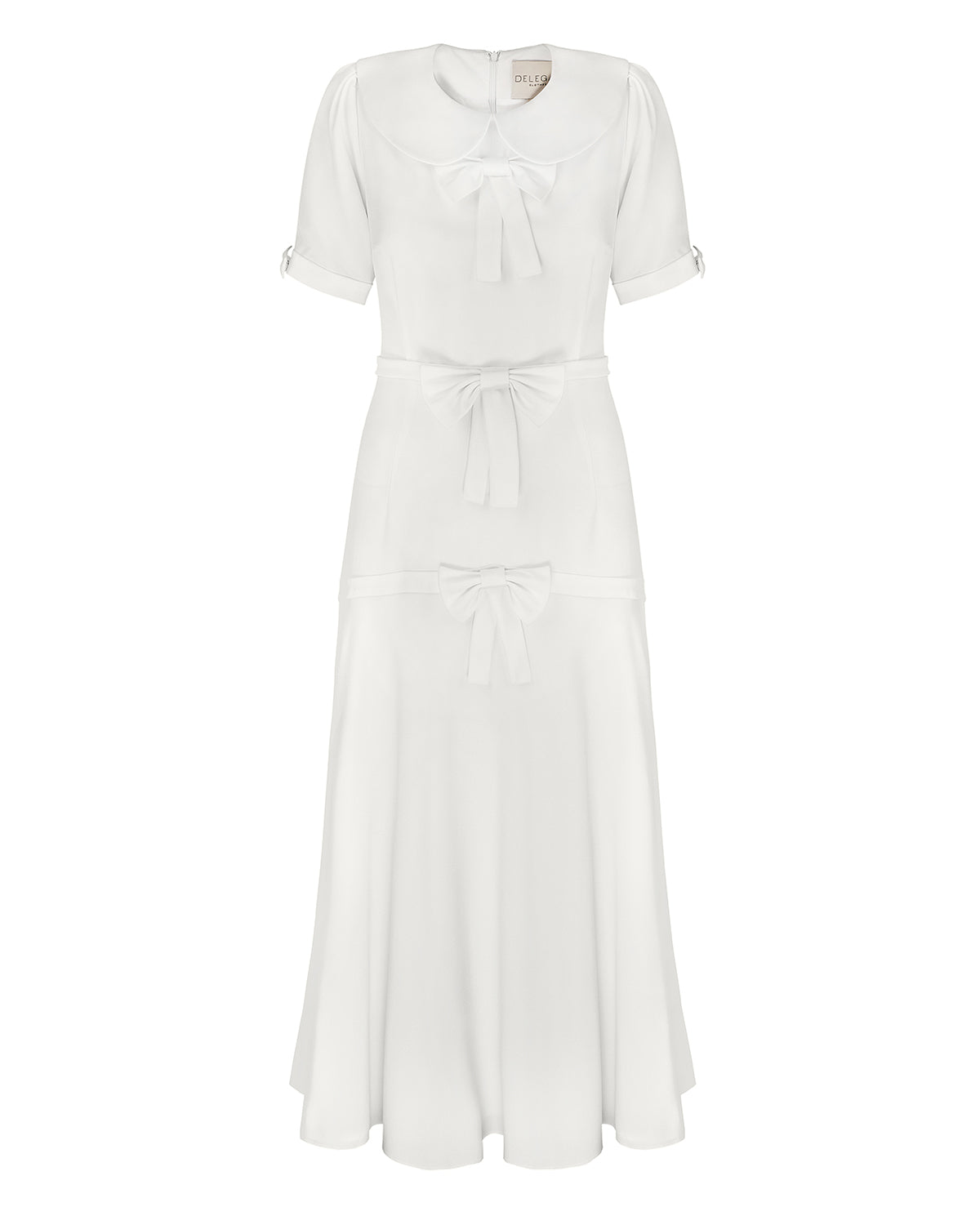 WHITE MIDI DRESS
