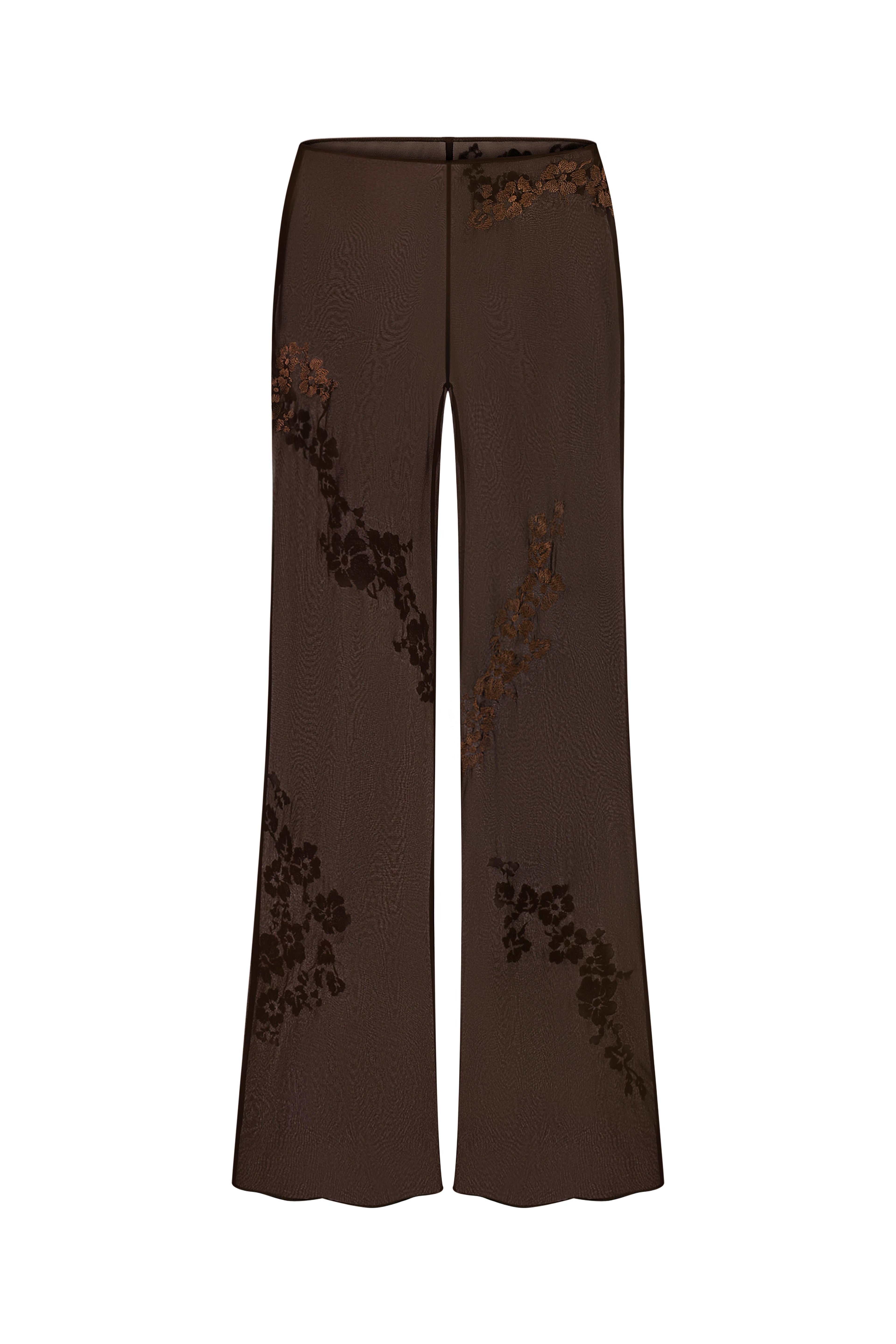 Brown Flora Pants