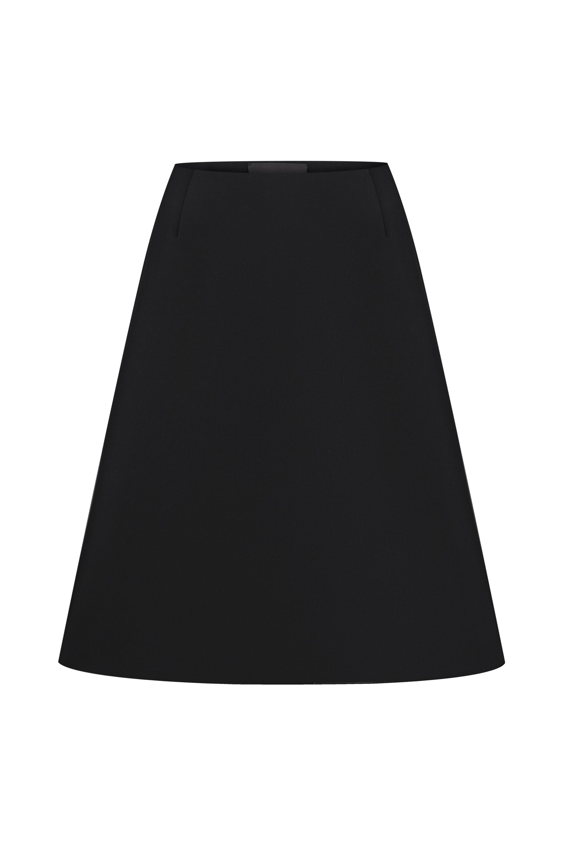 WOOL SILK A-LINE SKIRT